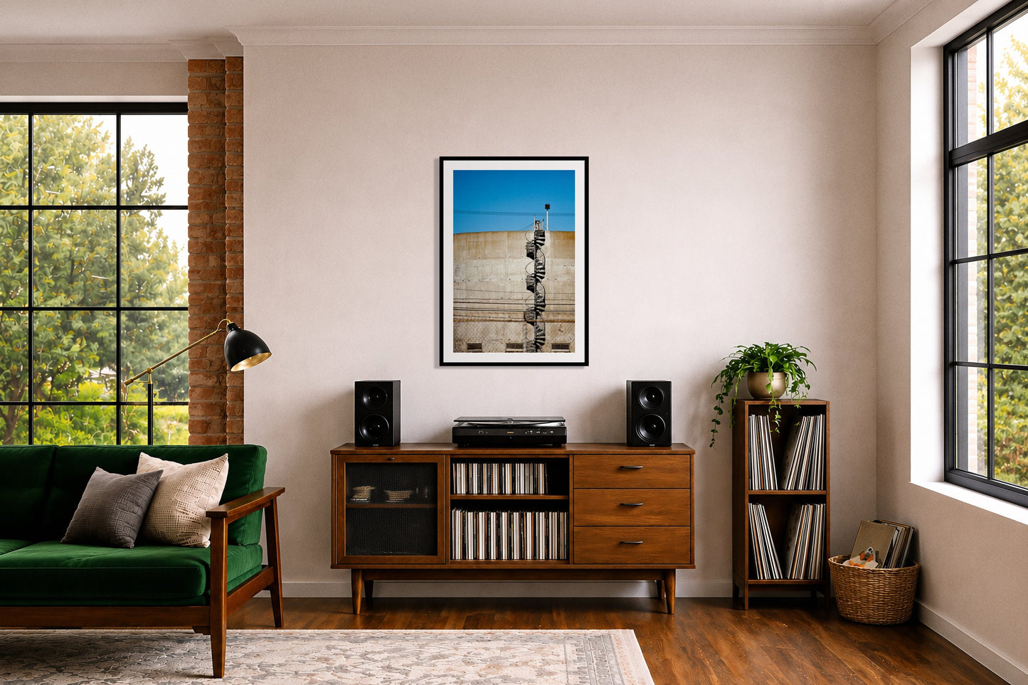 Framed photograph of Climb by Dylan Ozanich displayed on a wall