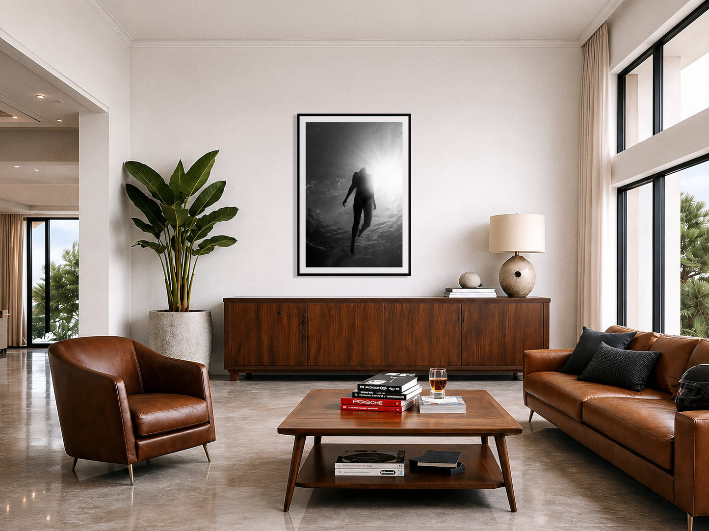 Framed photograph of Depth by Dylan Ozanich displayed on a wall