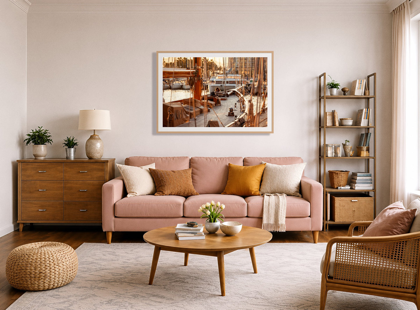 Framed photograph of Living by Dylan Ozanich displayed on a wall