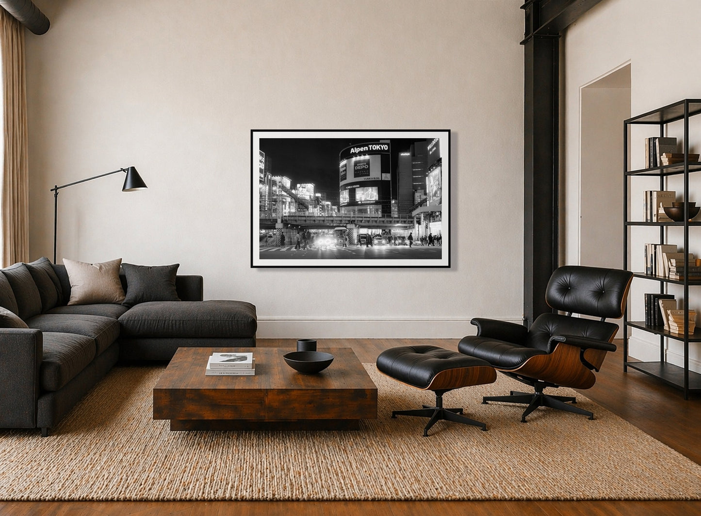 Framed photograph of Night In Tokyo by Dylan Ozanich displayed on a wall