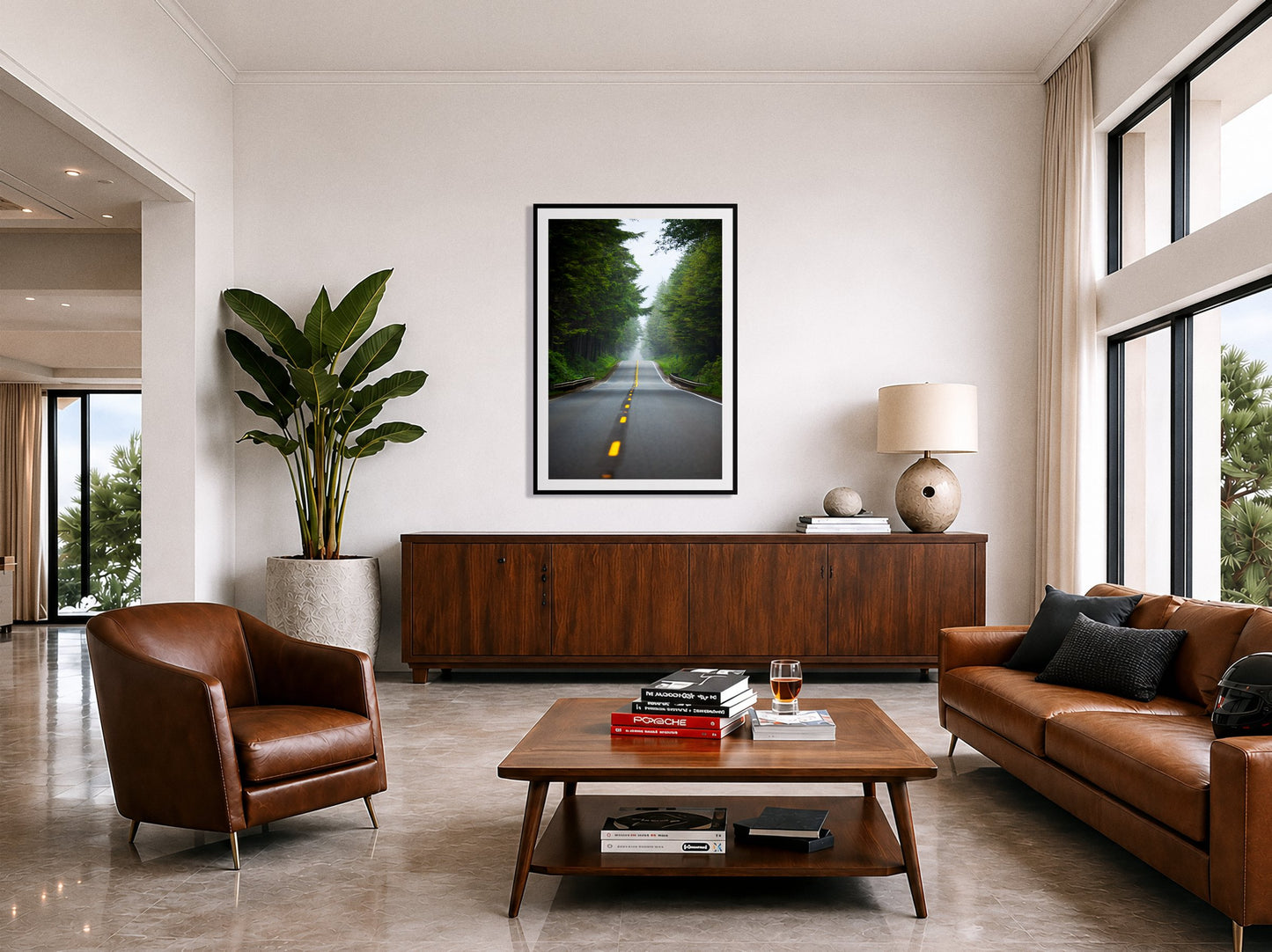 Framed photograph of North West by Dylan Ozanich displayed on a wall