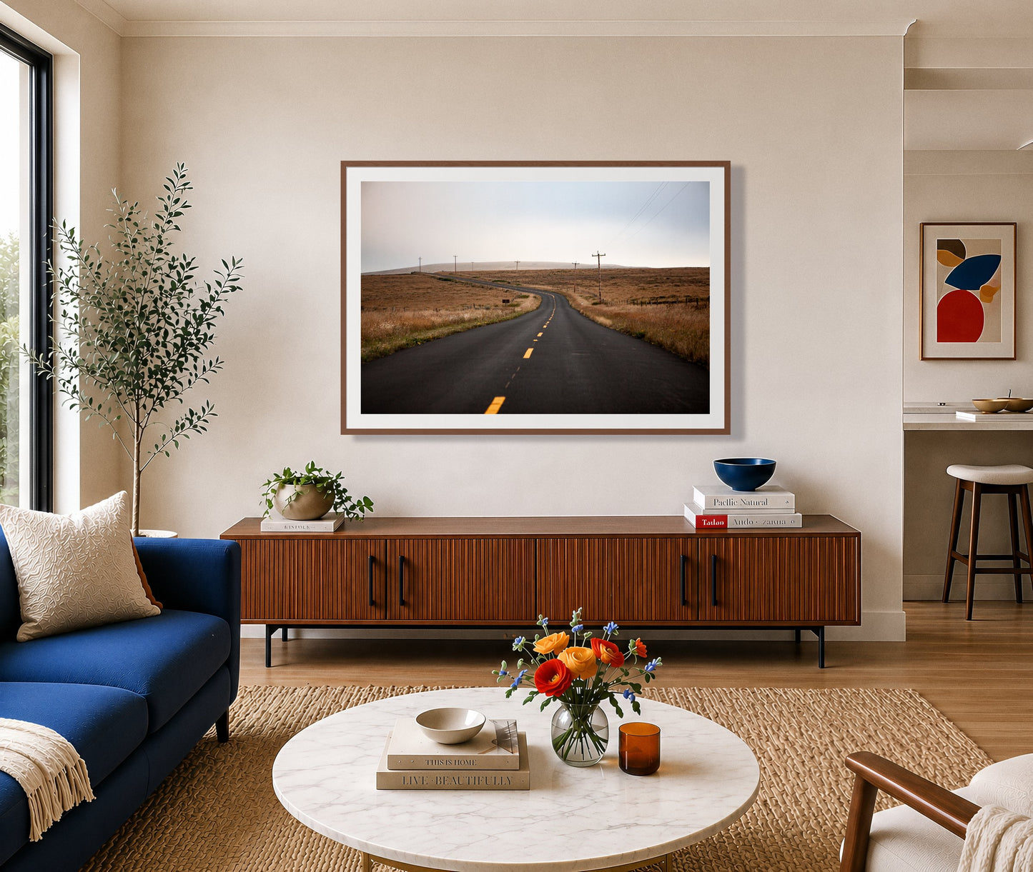 Framed photograph of Point Reyes by Dylan Ozanich displayed on a wall