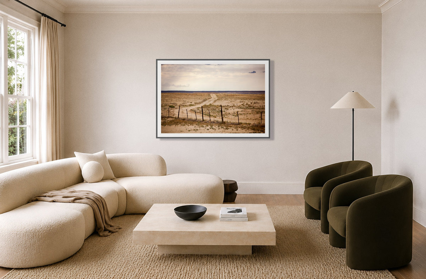 Framed photograph of Road To Nowhere by Dylan Ozanich displayed on a wall