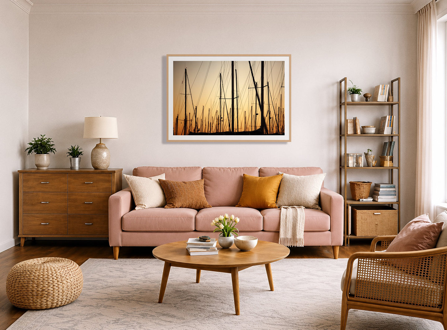 Framed photograph of Sail by Dylan Ozanich displayed on a wall