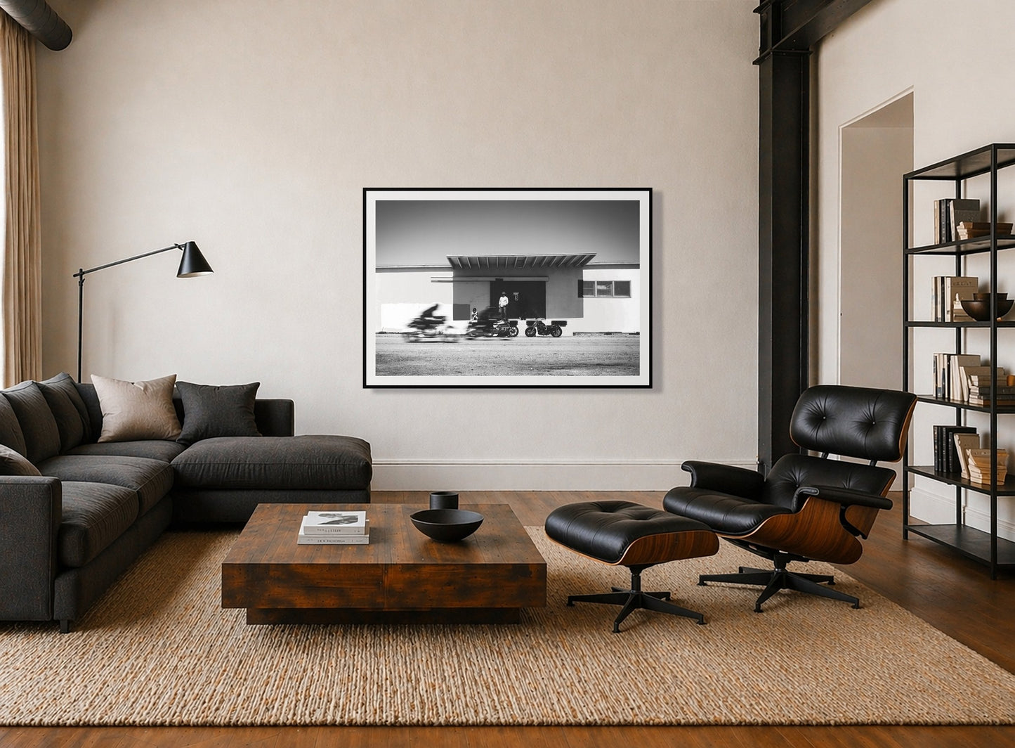 Framed photograph of Treasure Island Racing by Dylan Ozanich displayed on a wall