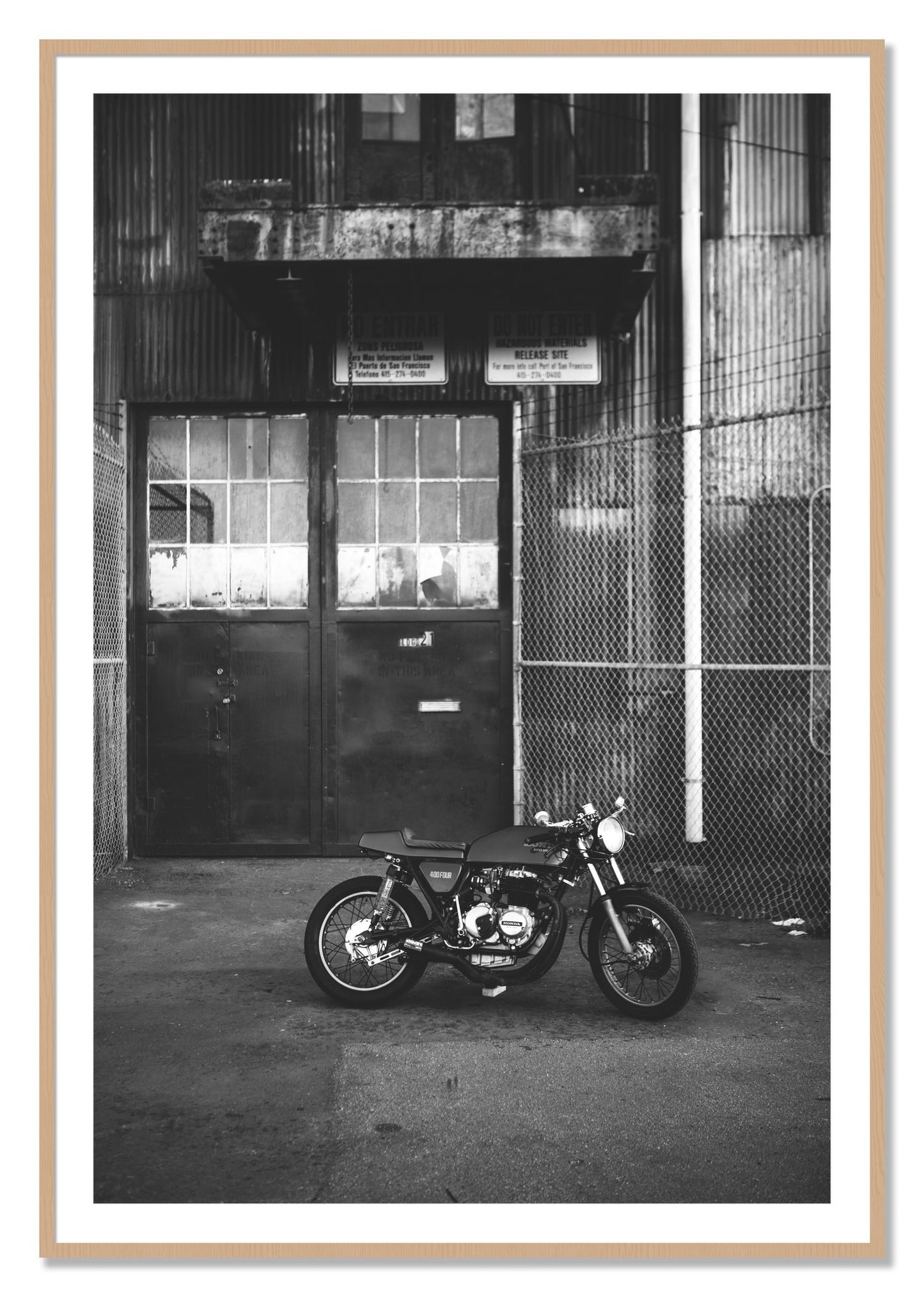 Framed photograph of 400Four by Dylan Ozanich, Oak frame, Borders