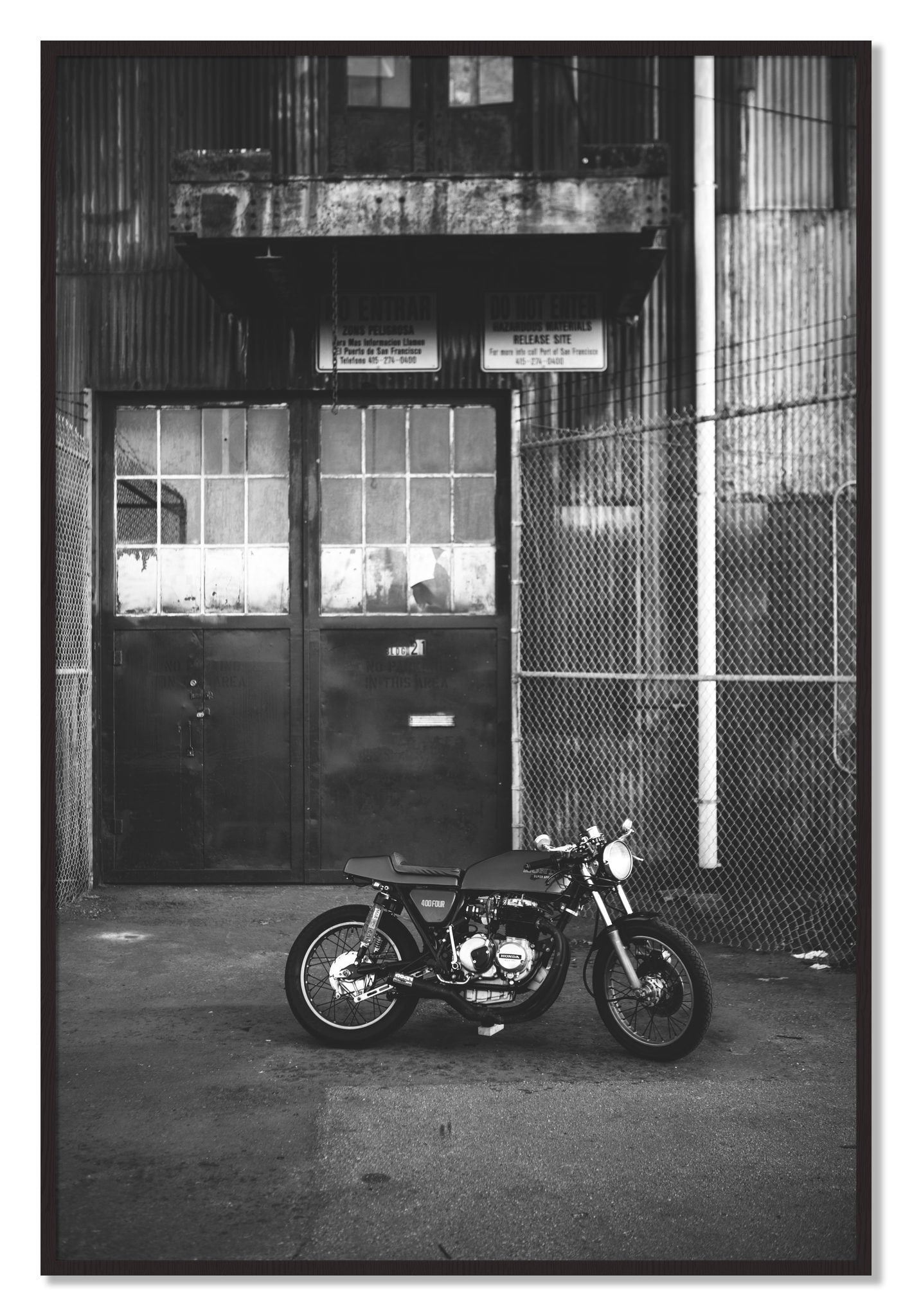 Framed photograph of 400Four by Dylan Ozanich, Black Walnut frame, Full Bleed