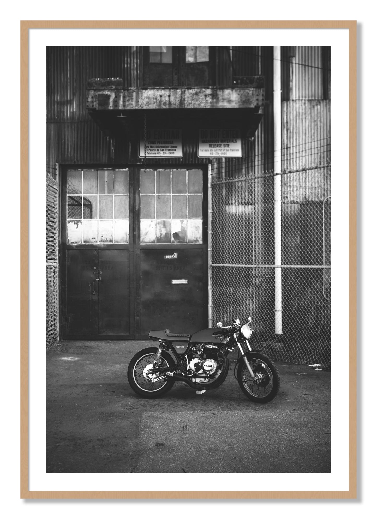 Framed photograph of 400Four by Dylan Ozanich, Oak frame, Borders