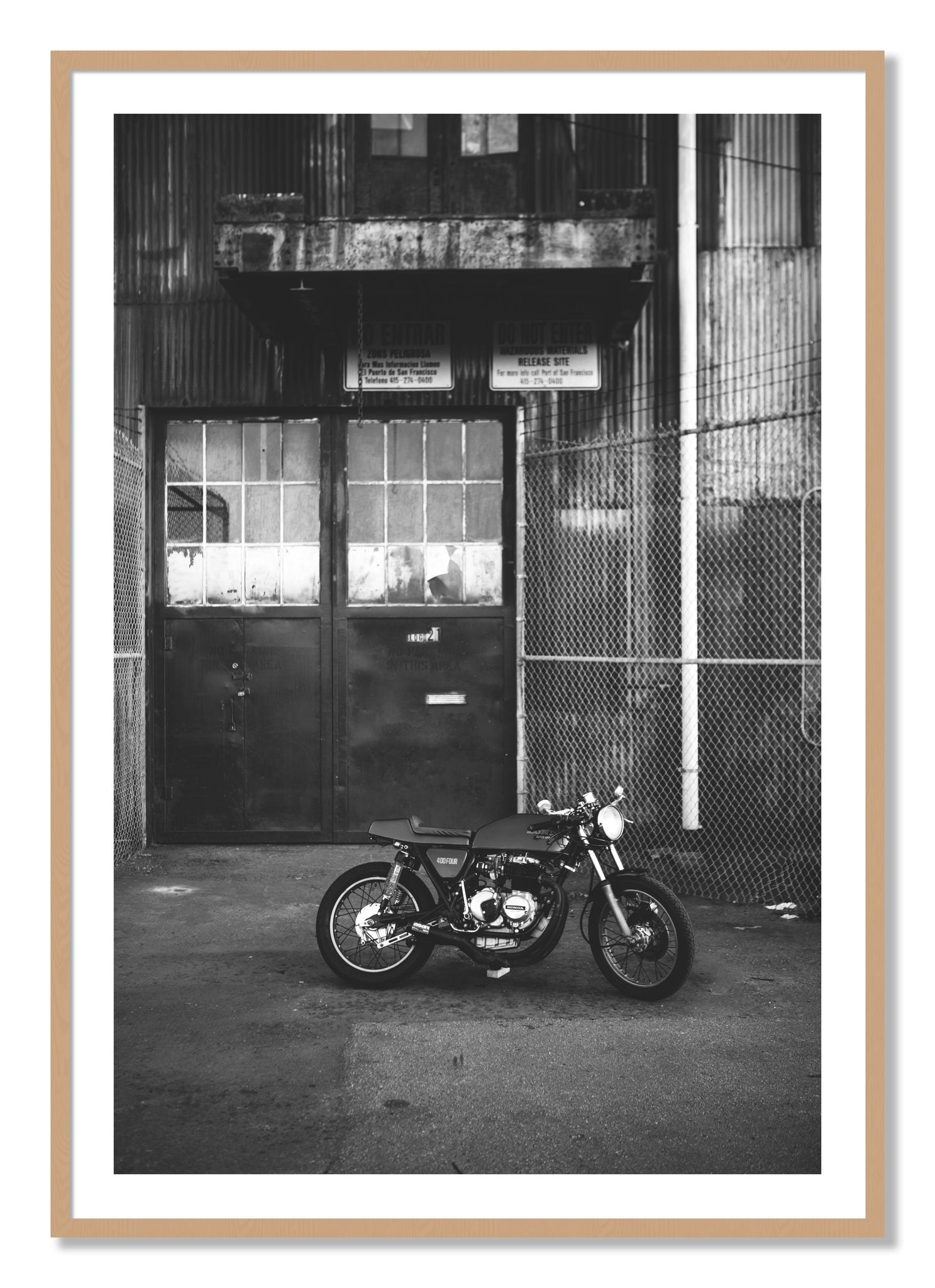 Framed photograph of 400Four by Dylan Ozanich, Oak frame, Borders