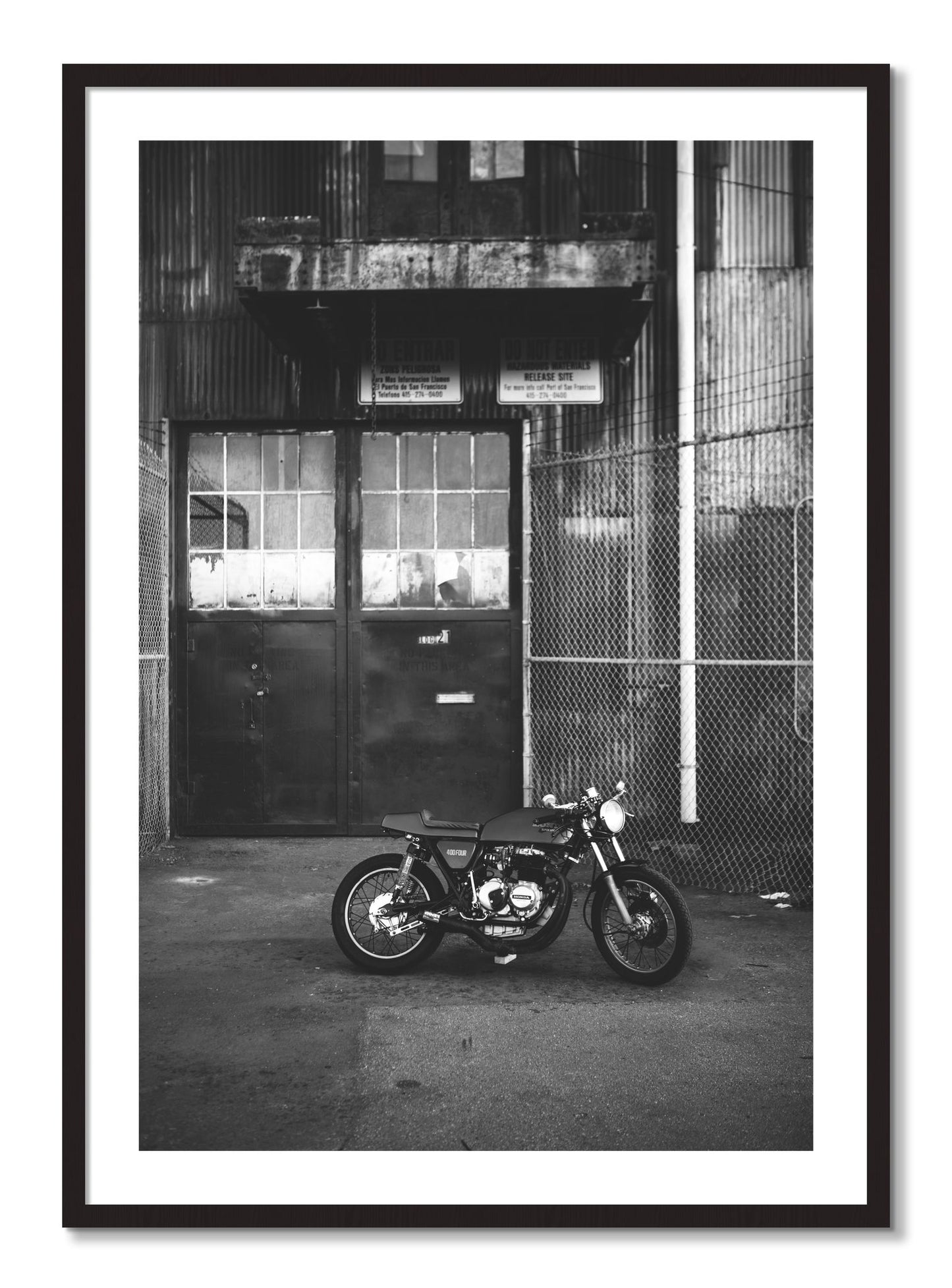 Framed photograph of 400Four by Dylan Ozanich, Black Walnut frame, Borders