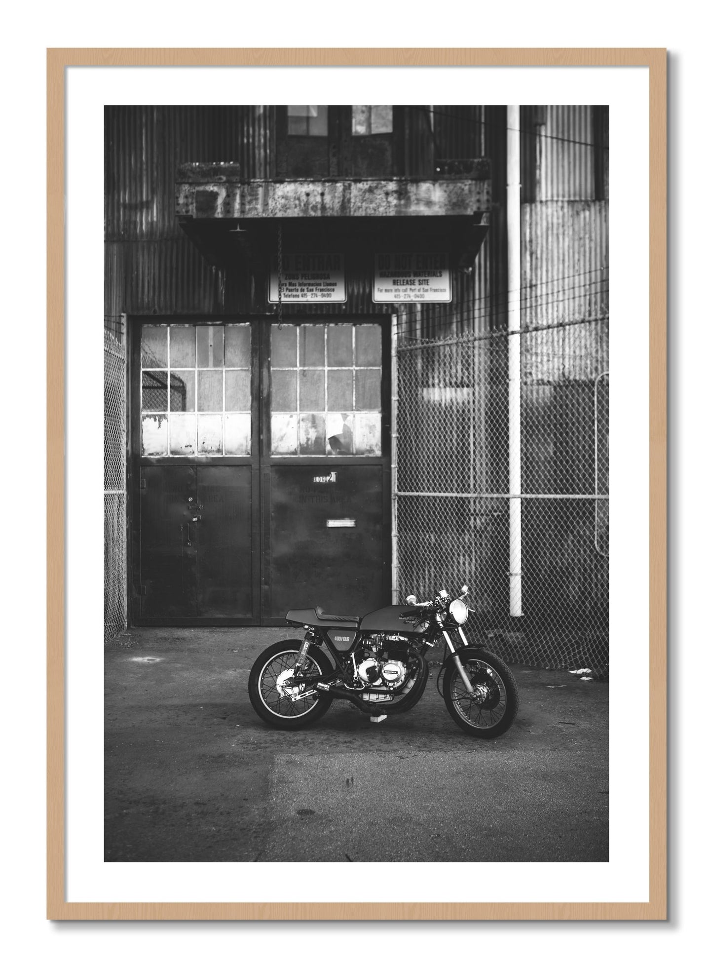 Framed photograph of 400Four by Dylan Ozanich, Oak frame, Borders
