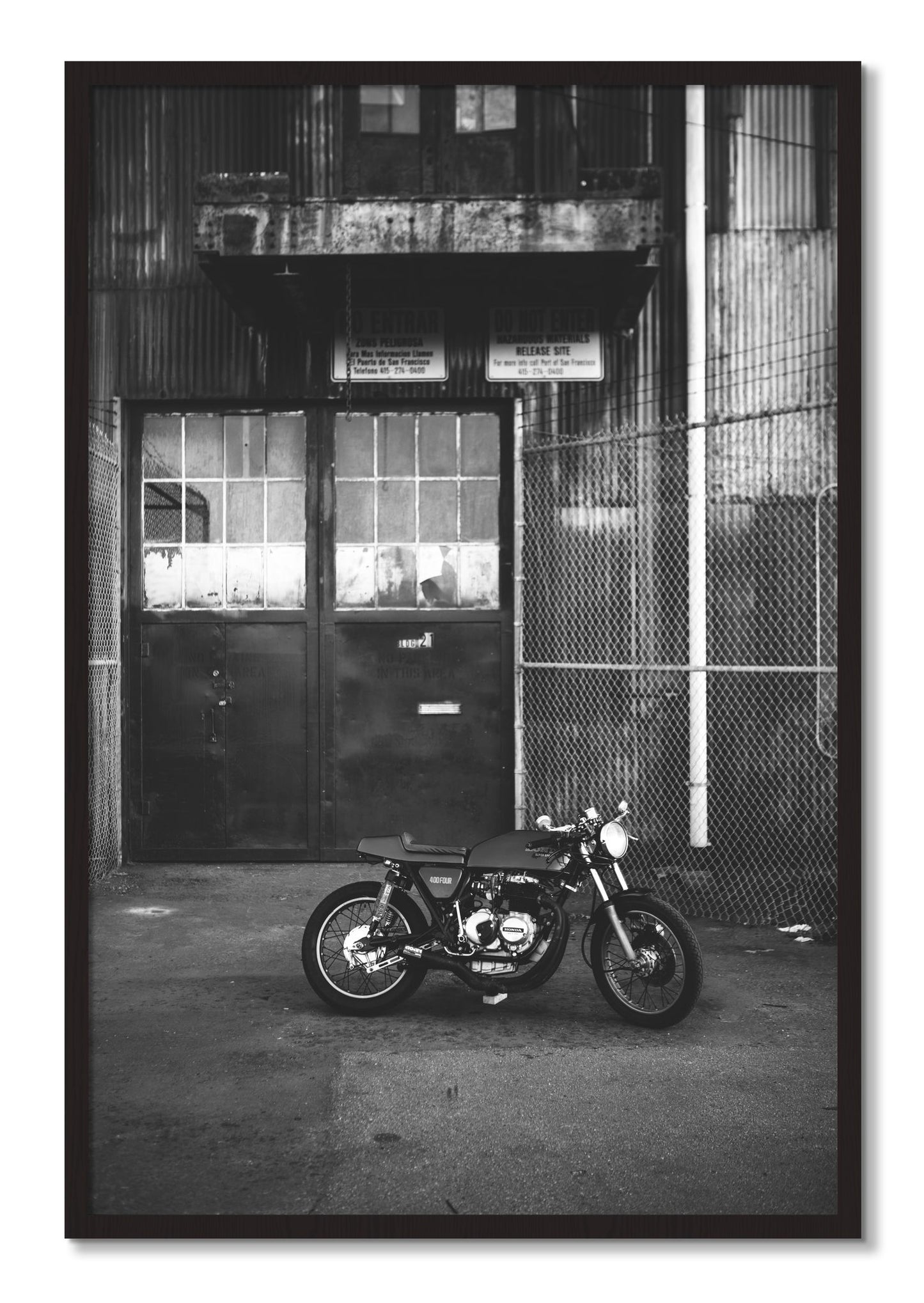 Framed photograph of 400Four by Dylan Ozanich, Black Walnut frame, Full Bleed