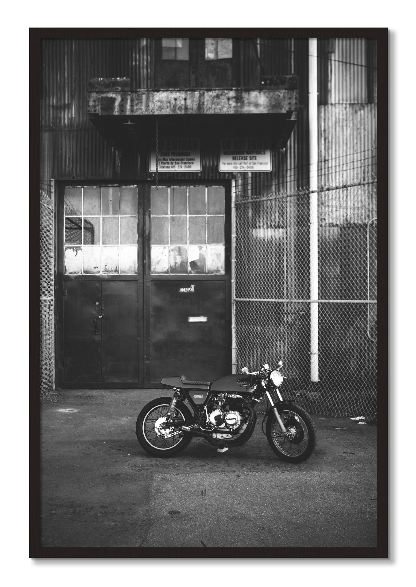 Framed photograph of 400Four by Dylan Ozanich, Black Walnut frame, Full Bleed