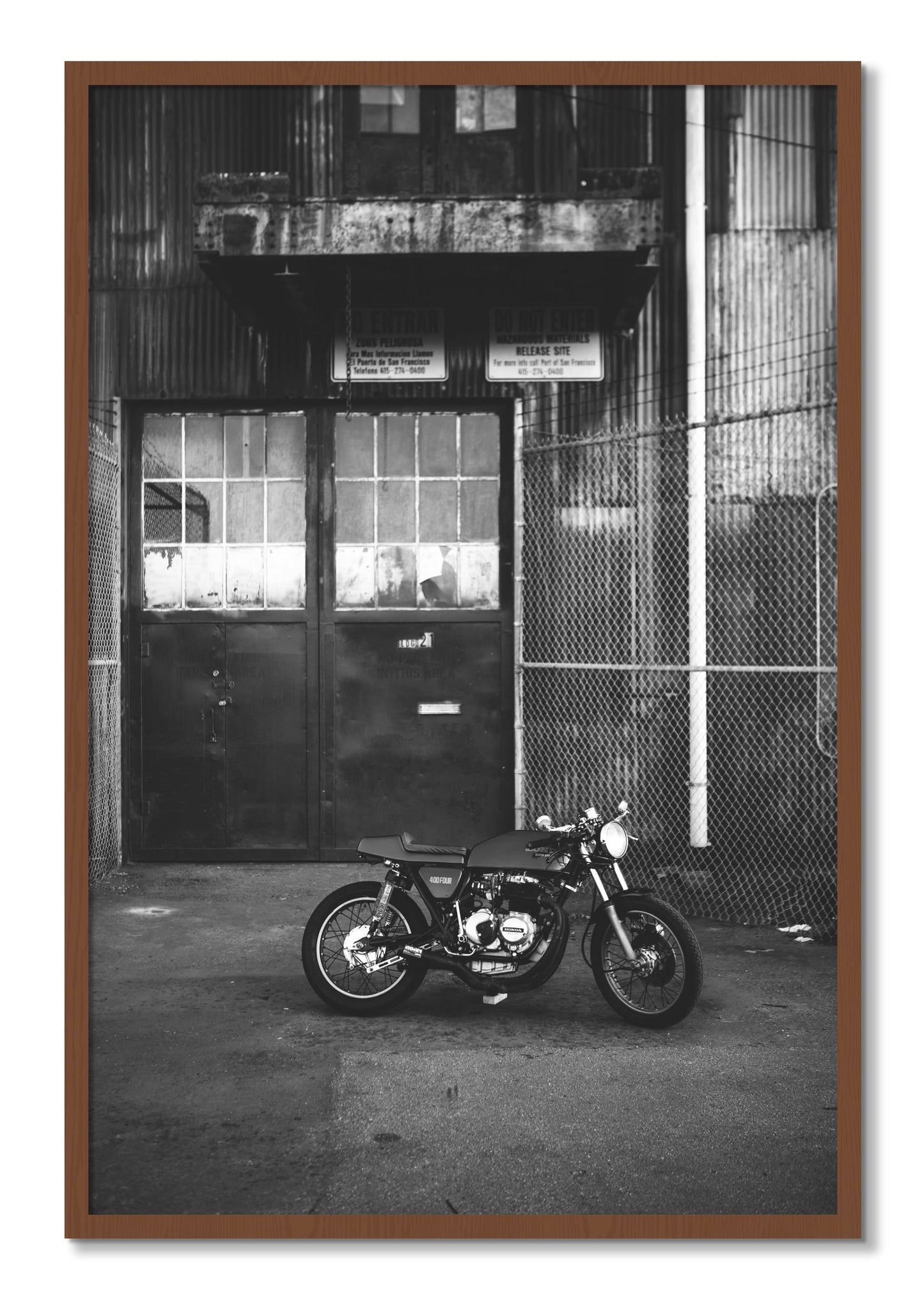 Framed photograph of 400Four by Dylan Ozanich, Walnut frame, Full Bleed