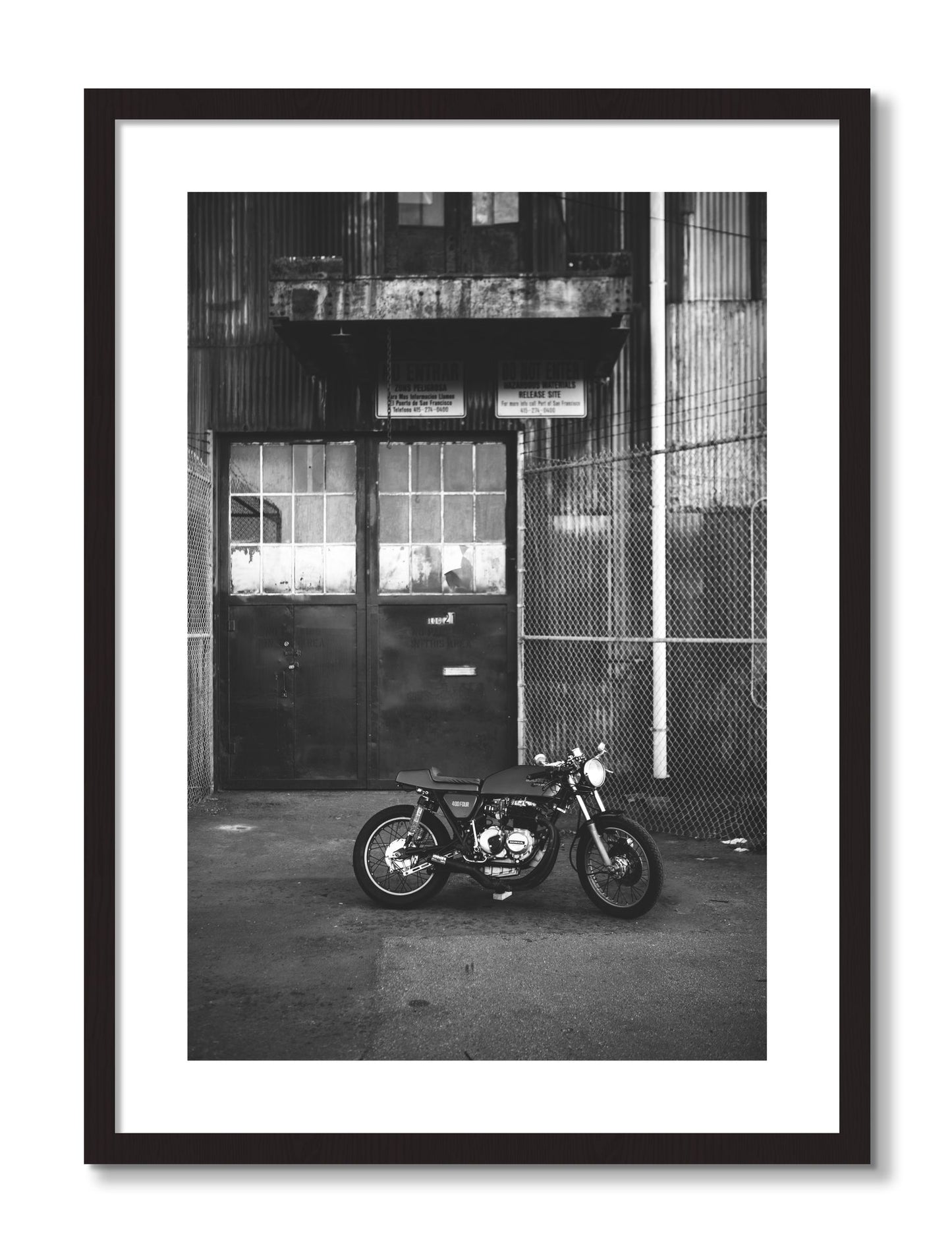 Framed photograph of 400Four by Dylan Ozanich, Black Walnut frame, Borders