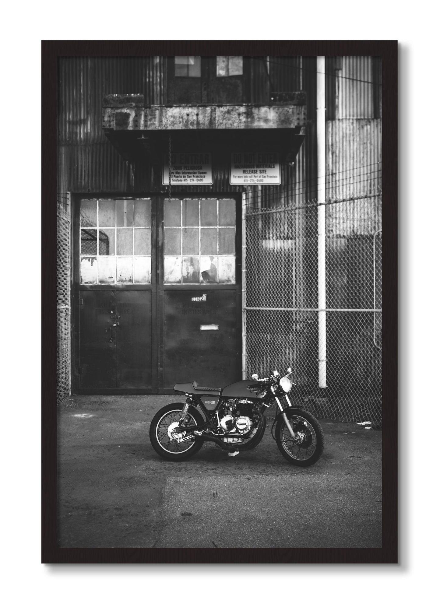 Framed photograph of 400Four by Dylan Ozanich, Black Walnut frame, Full Bleed