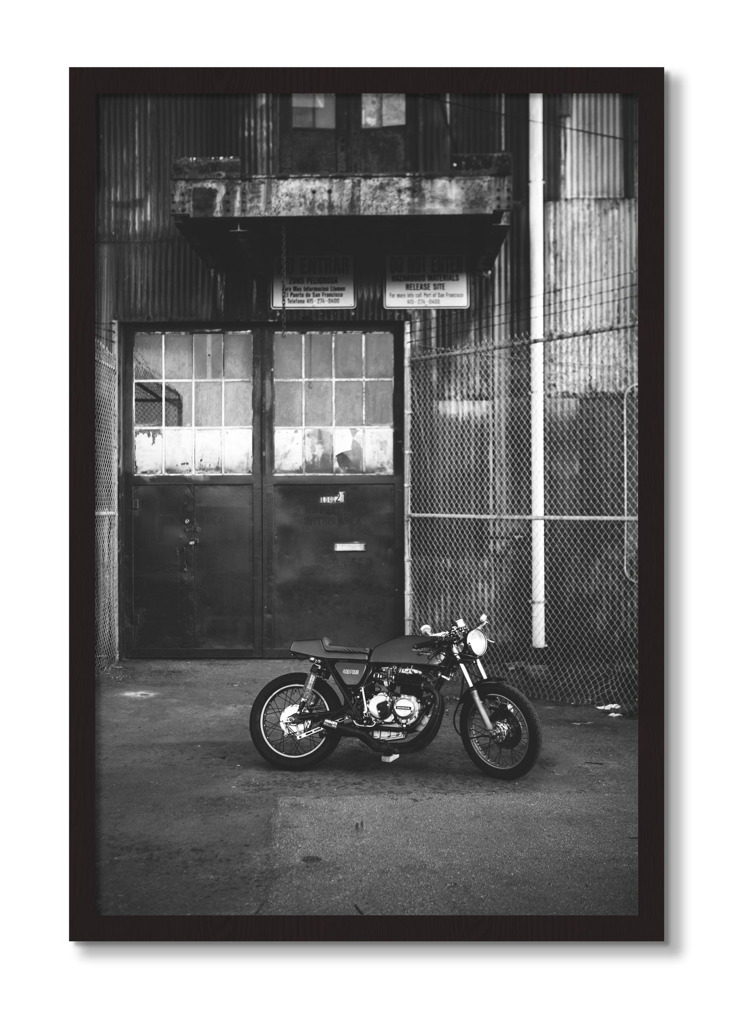 Framed photograph of 400Four by Dylan Ozanich, Black Walnut frame, Full Bleed