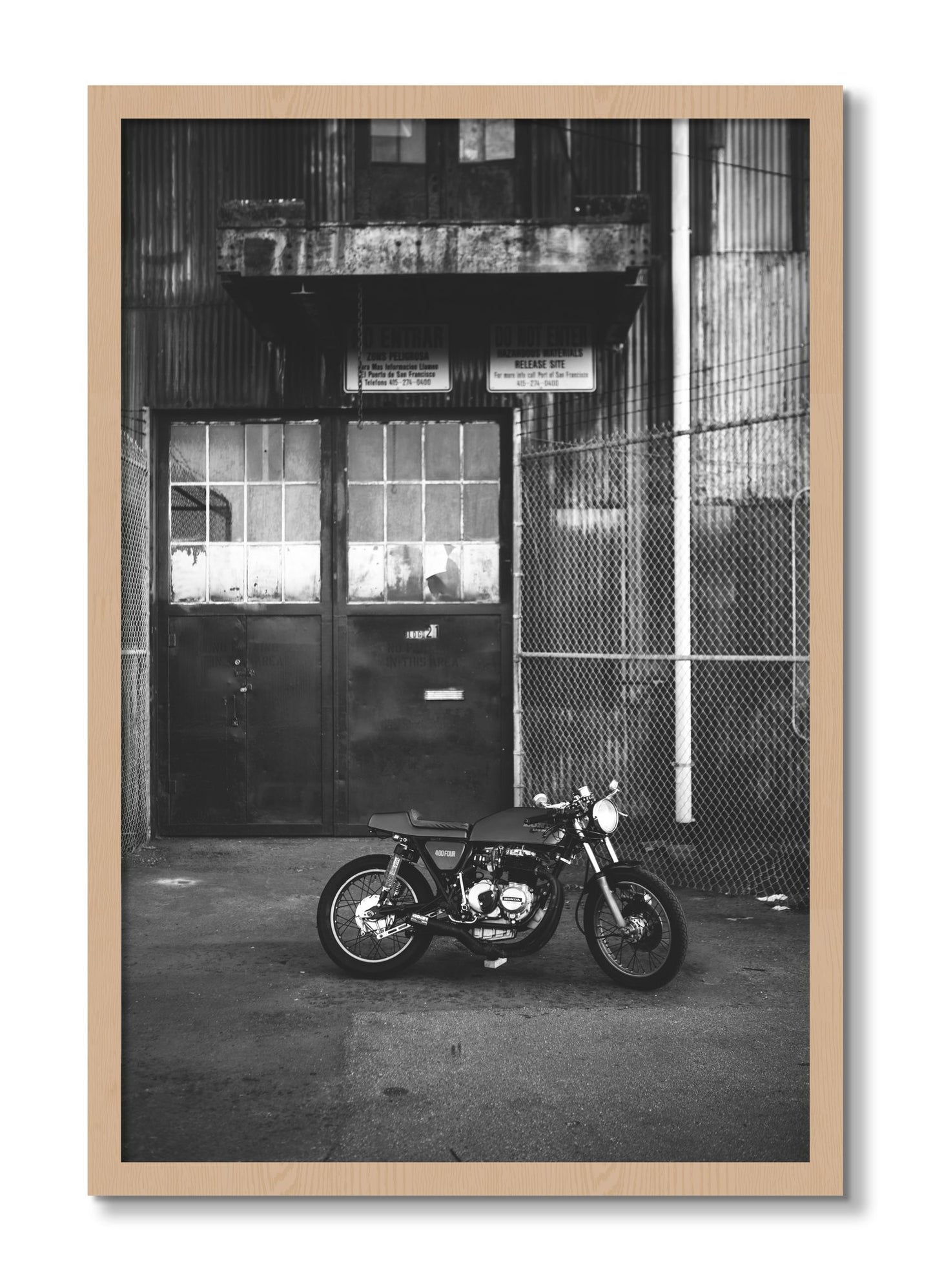 Framed photograph of 400Four by Dylan Ozanich, Oak frame, Full Bleed