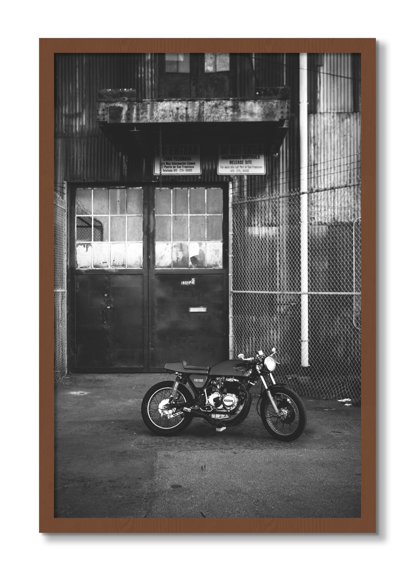 Framed photograph of 400Four by Dylan Ozanich, Walnut frame, Full Bleed