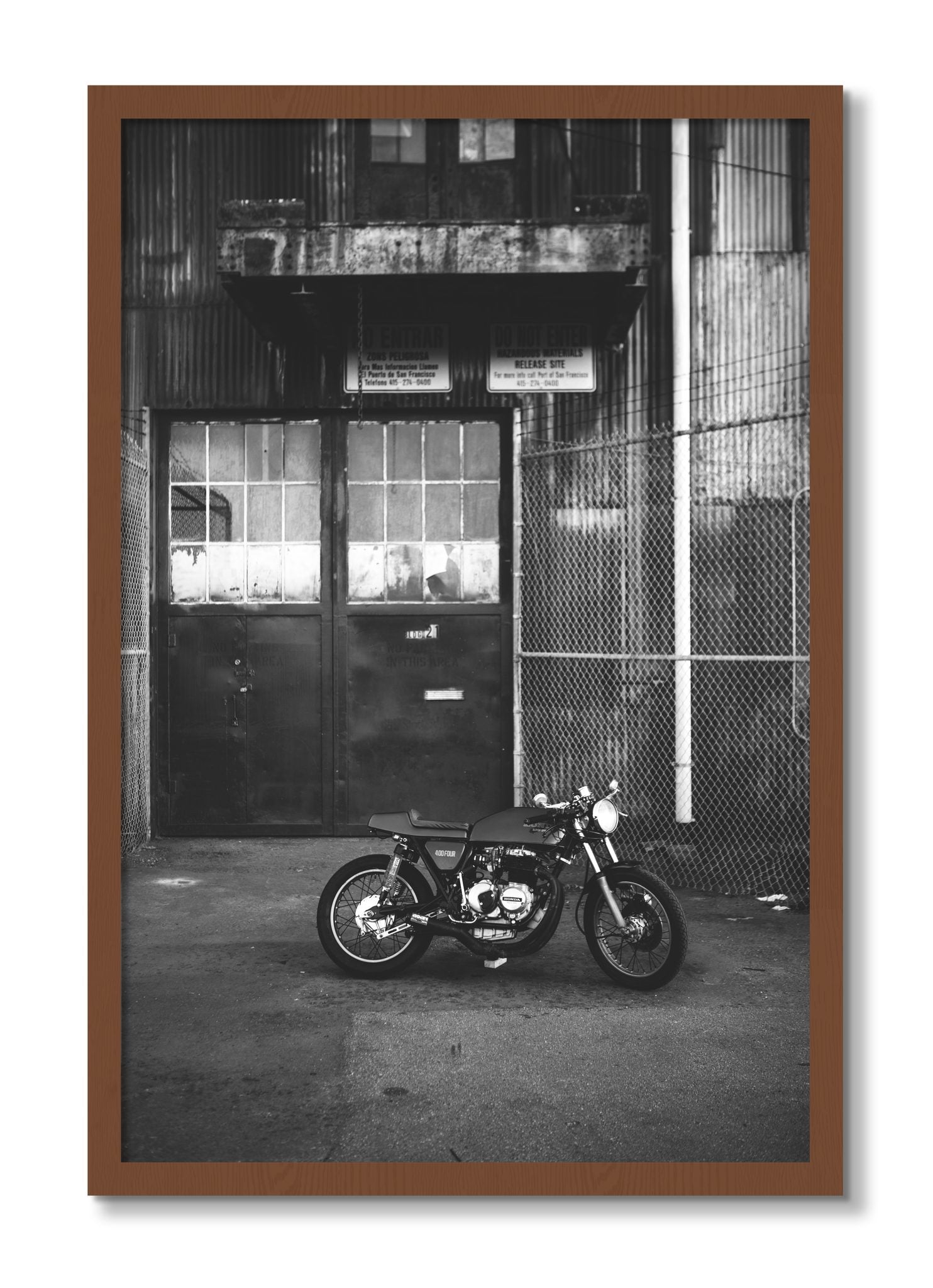 Framed photograph of 400Four by Dylan Ozanich, Walnut frame, Full Bleed