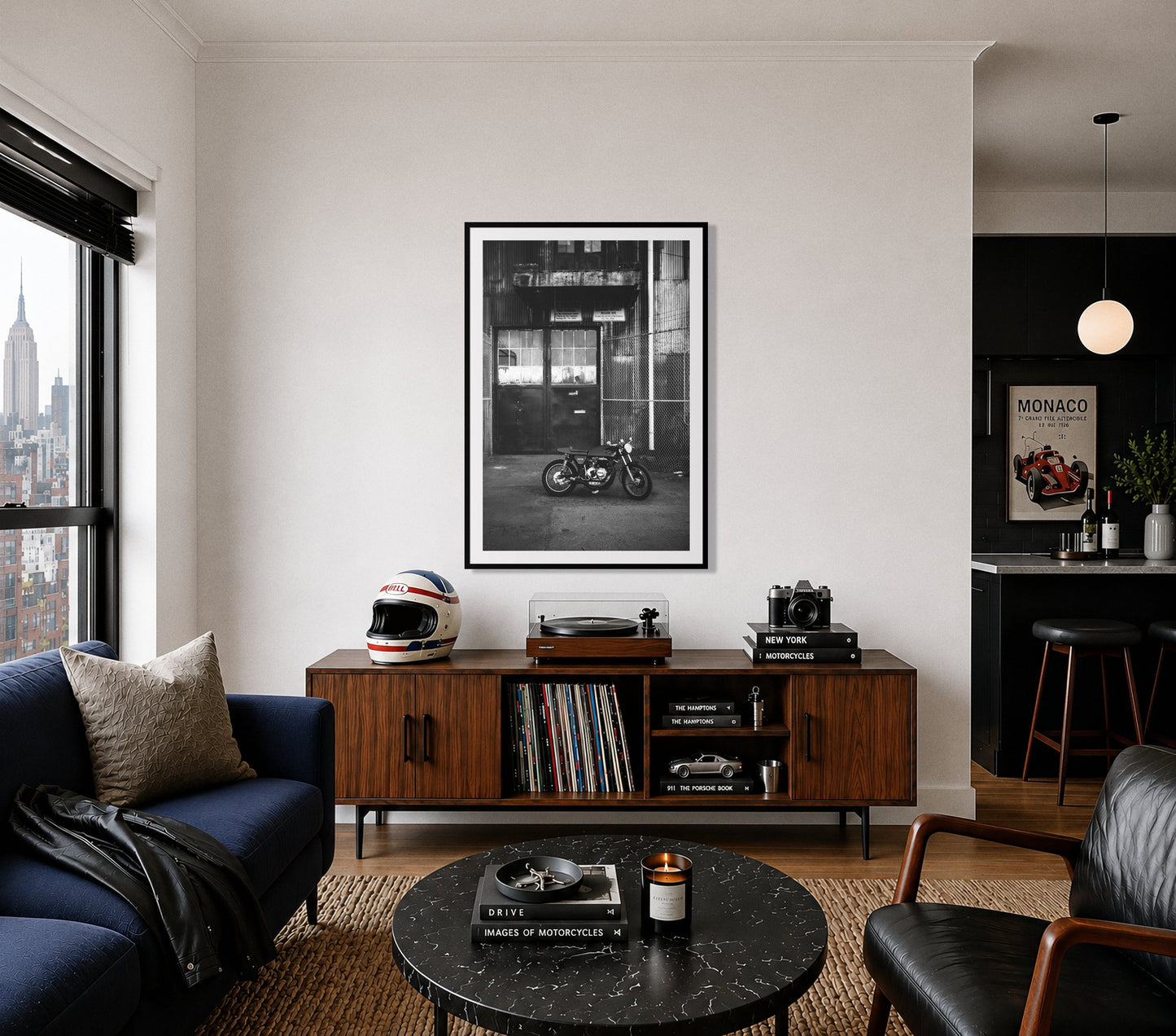 Framed photograph of 400Four by Dylan Ozanich displayed on a wall