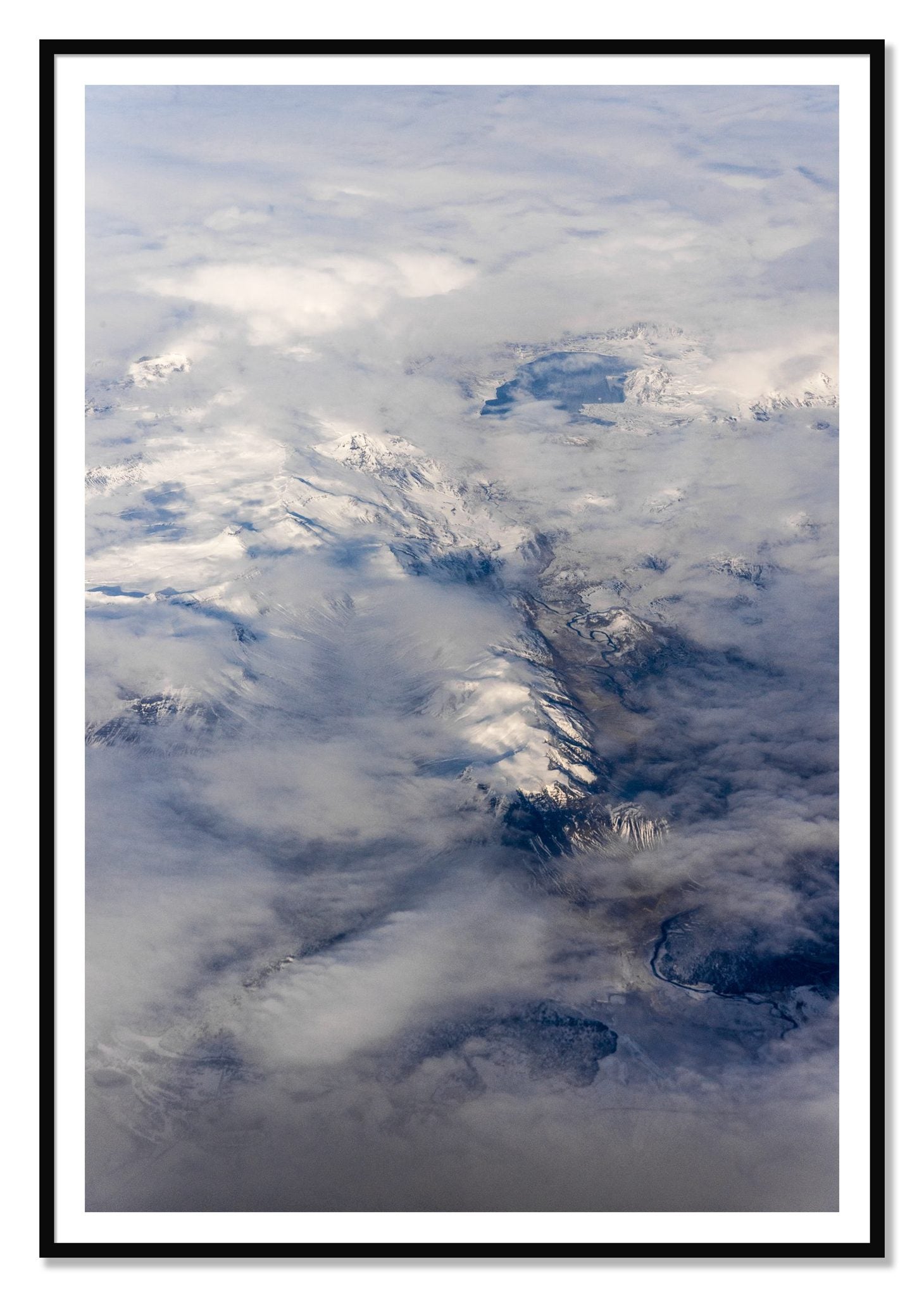 Above It All by Dylan Ozanich, 48×72 print with a White Border in a Black frame