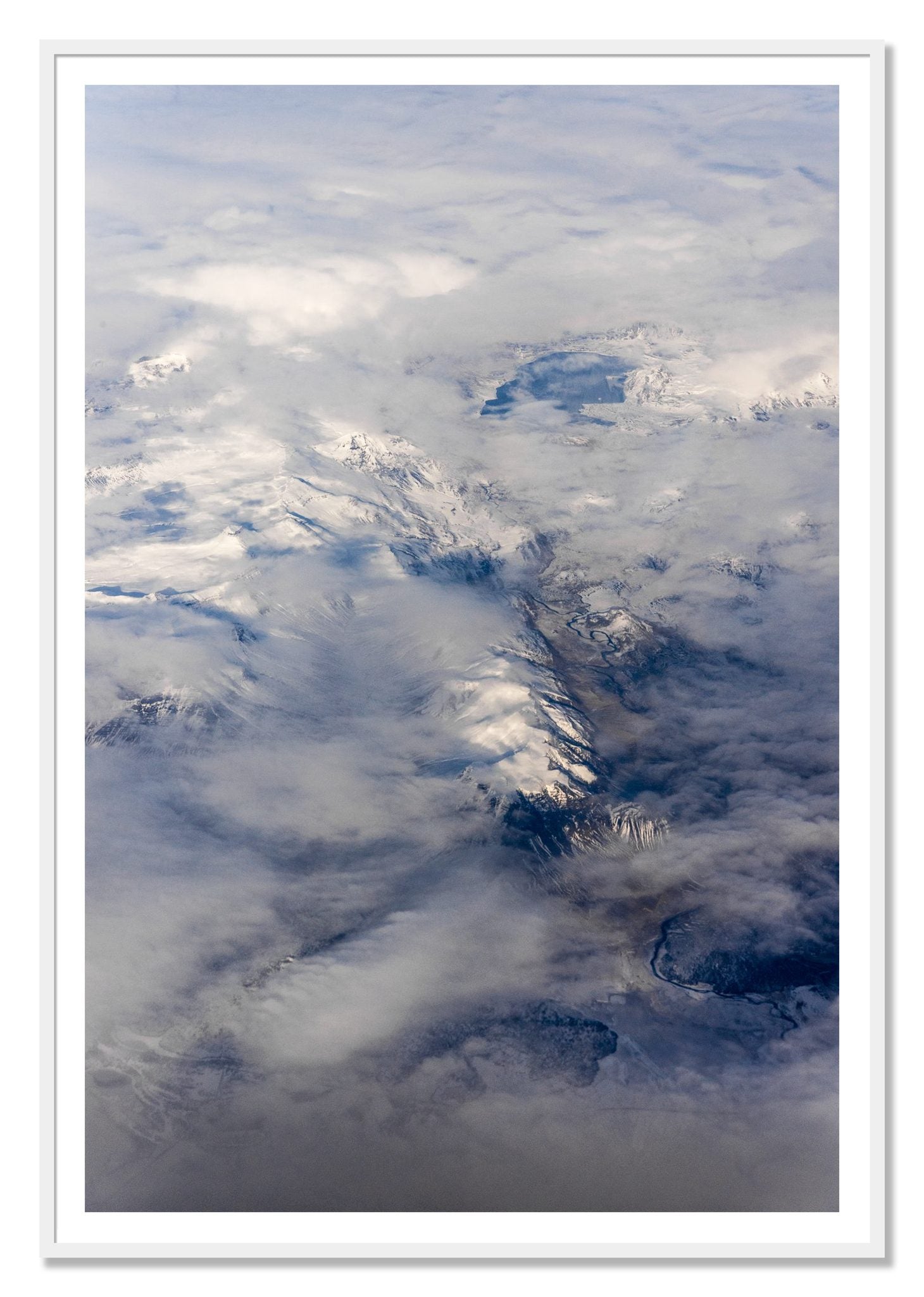 Above It All by Dylan Ozanich, 48×72 print with a White Border in a White frame
