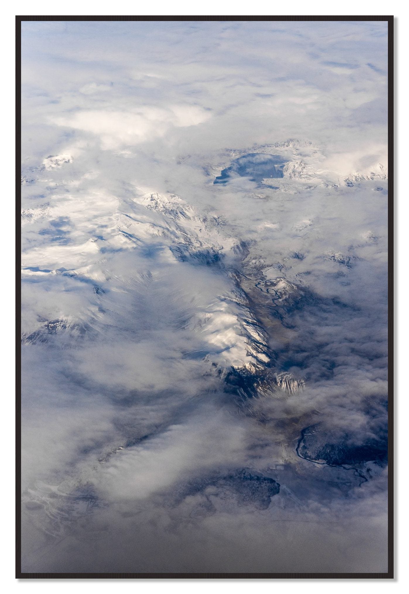 Above It All by Dylan Ozanich, 48×72 Full Bleed Print in a Black Walnut frame