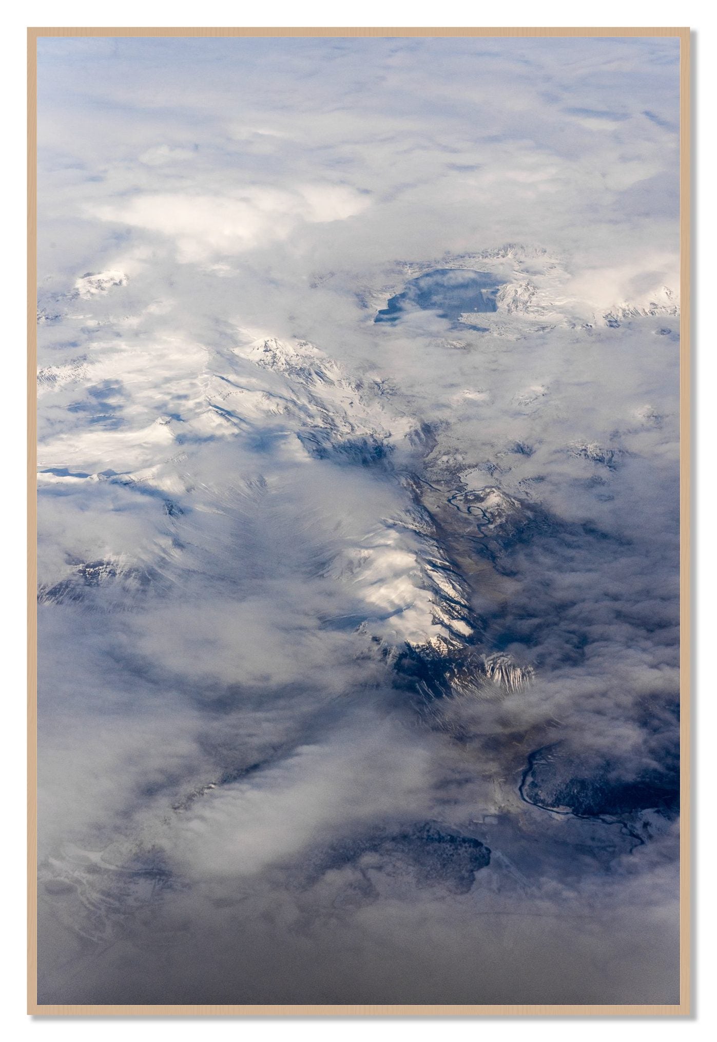 Above It All by Dylan Ozanich, 48×72 Full Bleed Print in an Oak frame