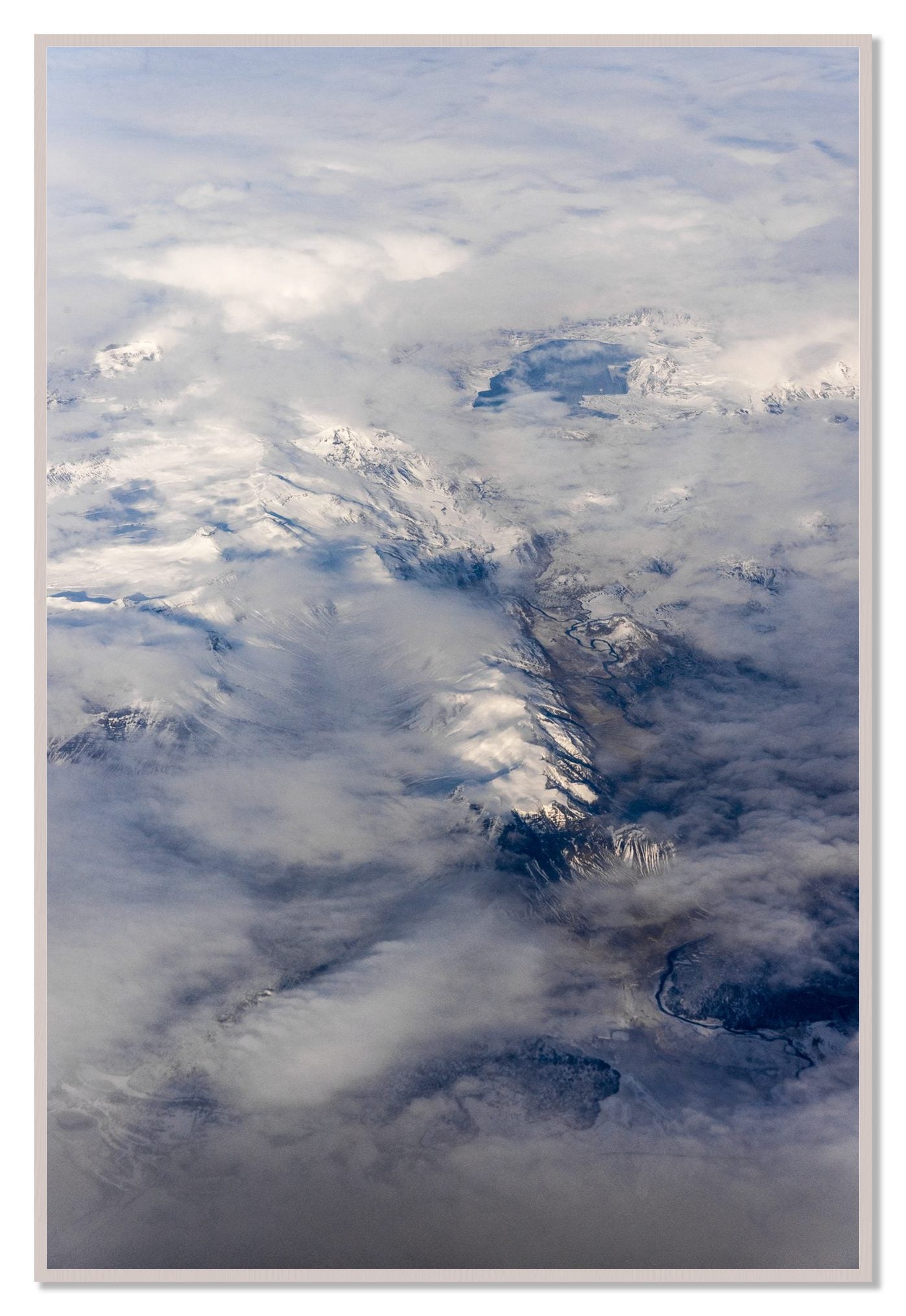 Above It All by Dylan Ozanich, 48×72 Full Bleed Print in a White Maple frame