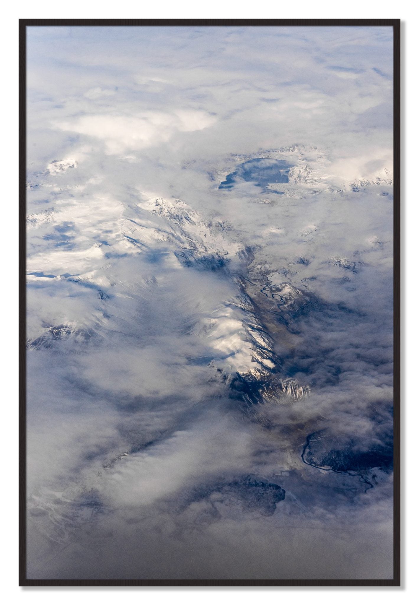 Framed photograph of Above It All by Dylan Ozanich, Black Walnut frame, Full Bleed