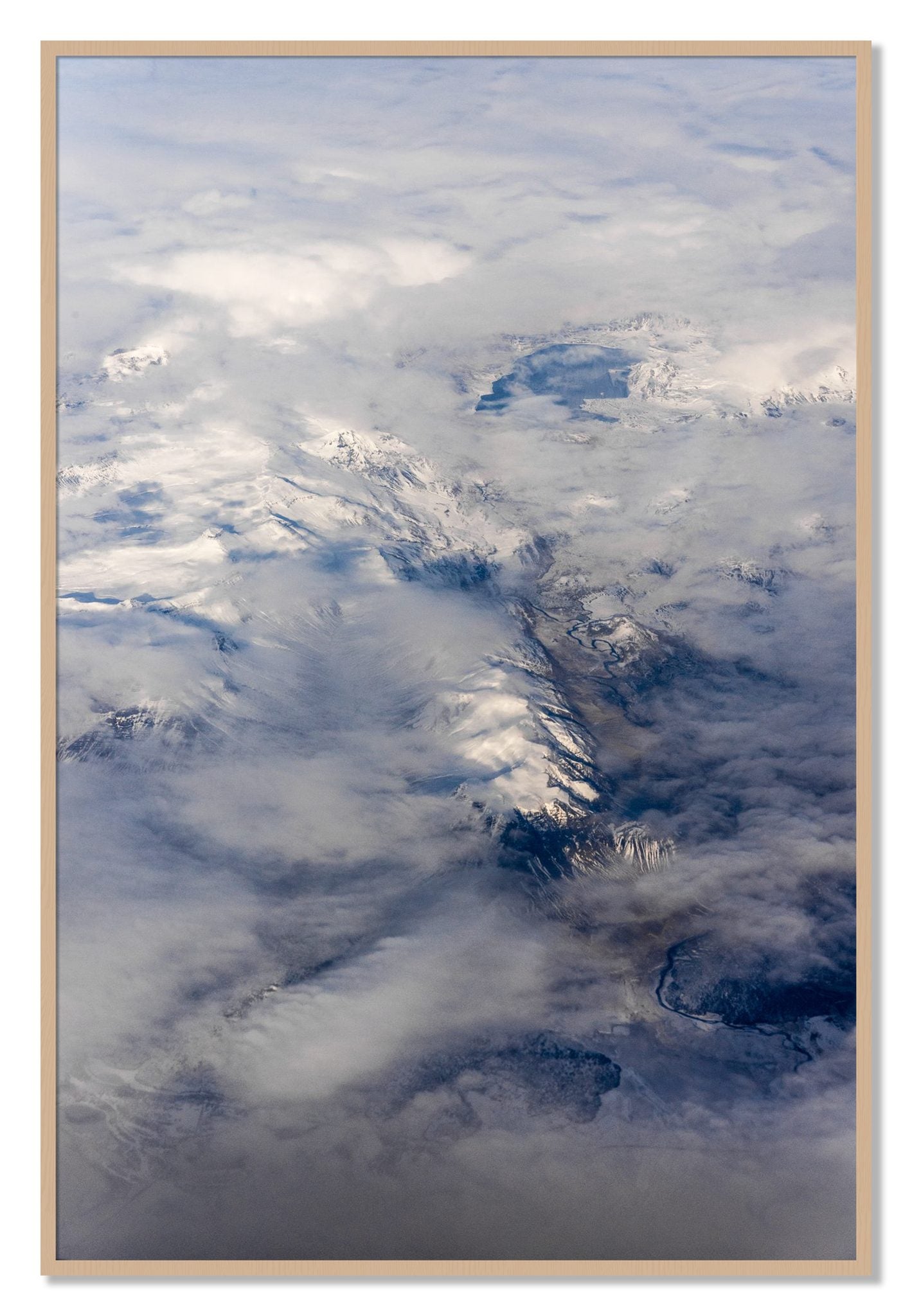 Framed photograph of Above It All by Dylan Ozanich, Oak frame, Full Bleed