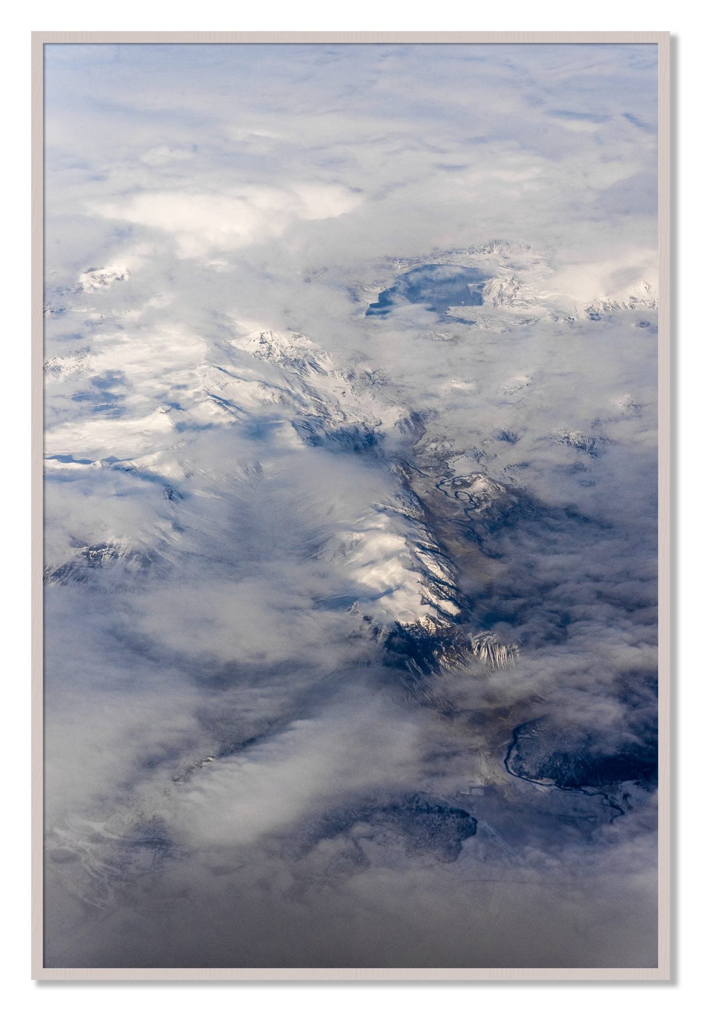 Framed photograph of Above It All by Dylan Ozanich, White Maple frame, Full Bleed