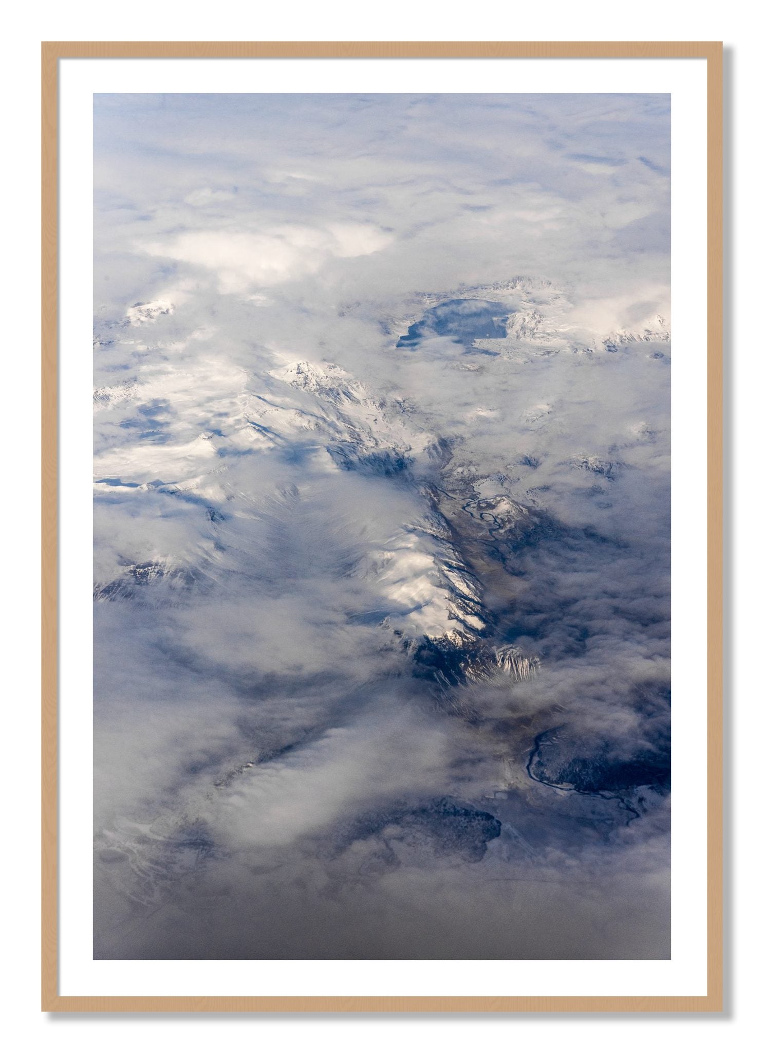 Framed photograph of Above It All by Dylan Ozanich, Oak frame, Borders
