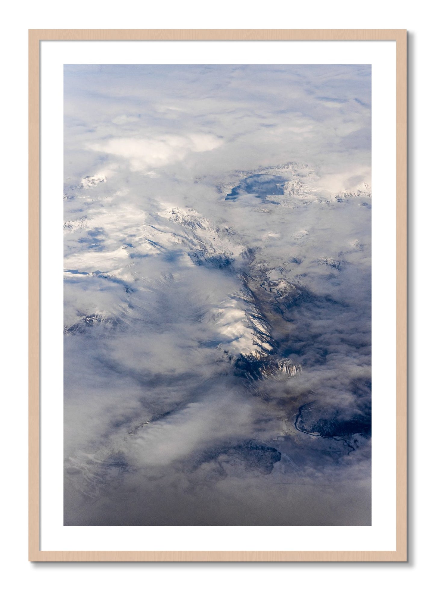 Framed photograph of Above It All by Dylan Ozanich, Maple frame, Borders
