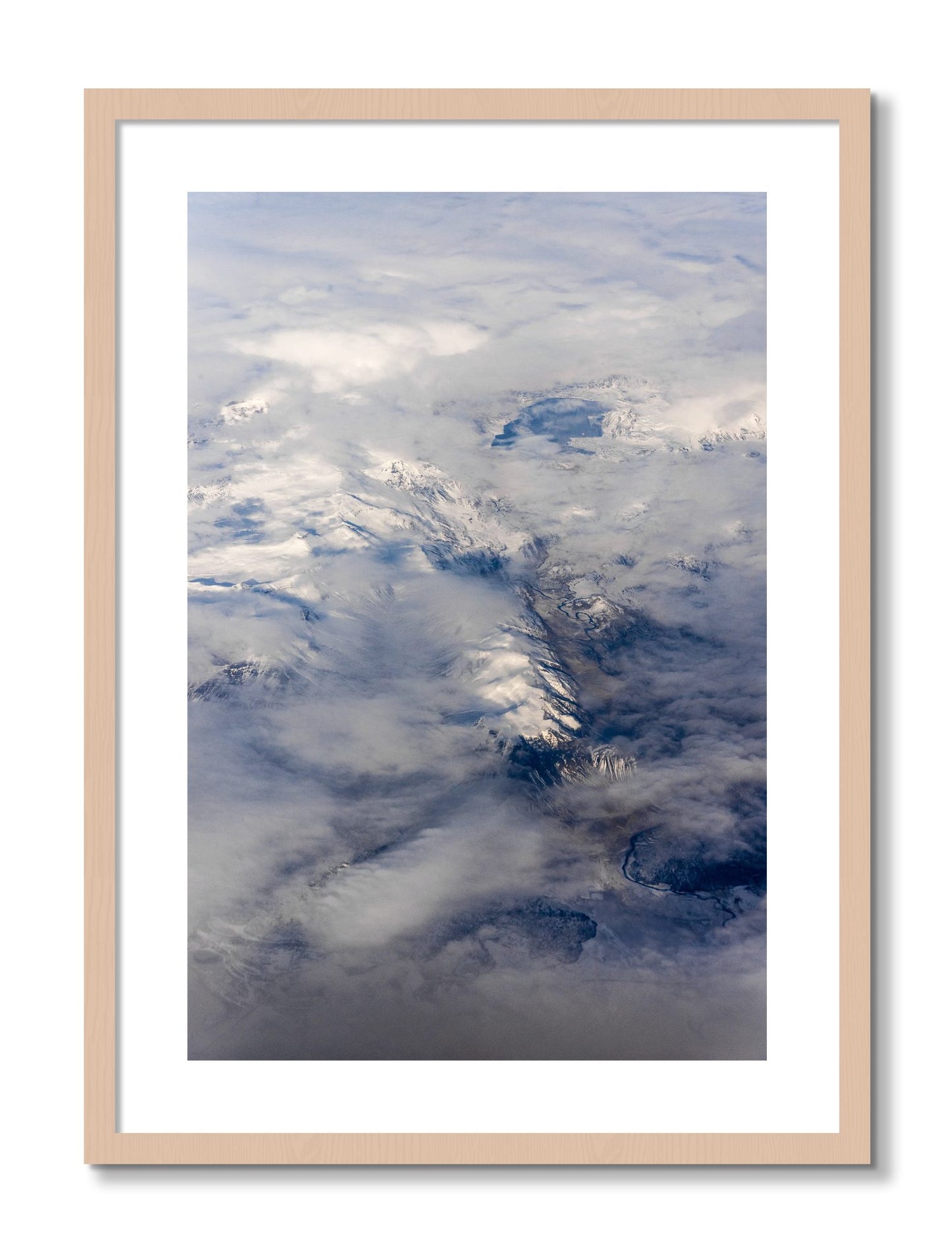 Framed photograph of Above It All by Dylan Ozanich, Maple frame, Borders