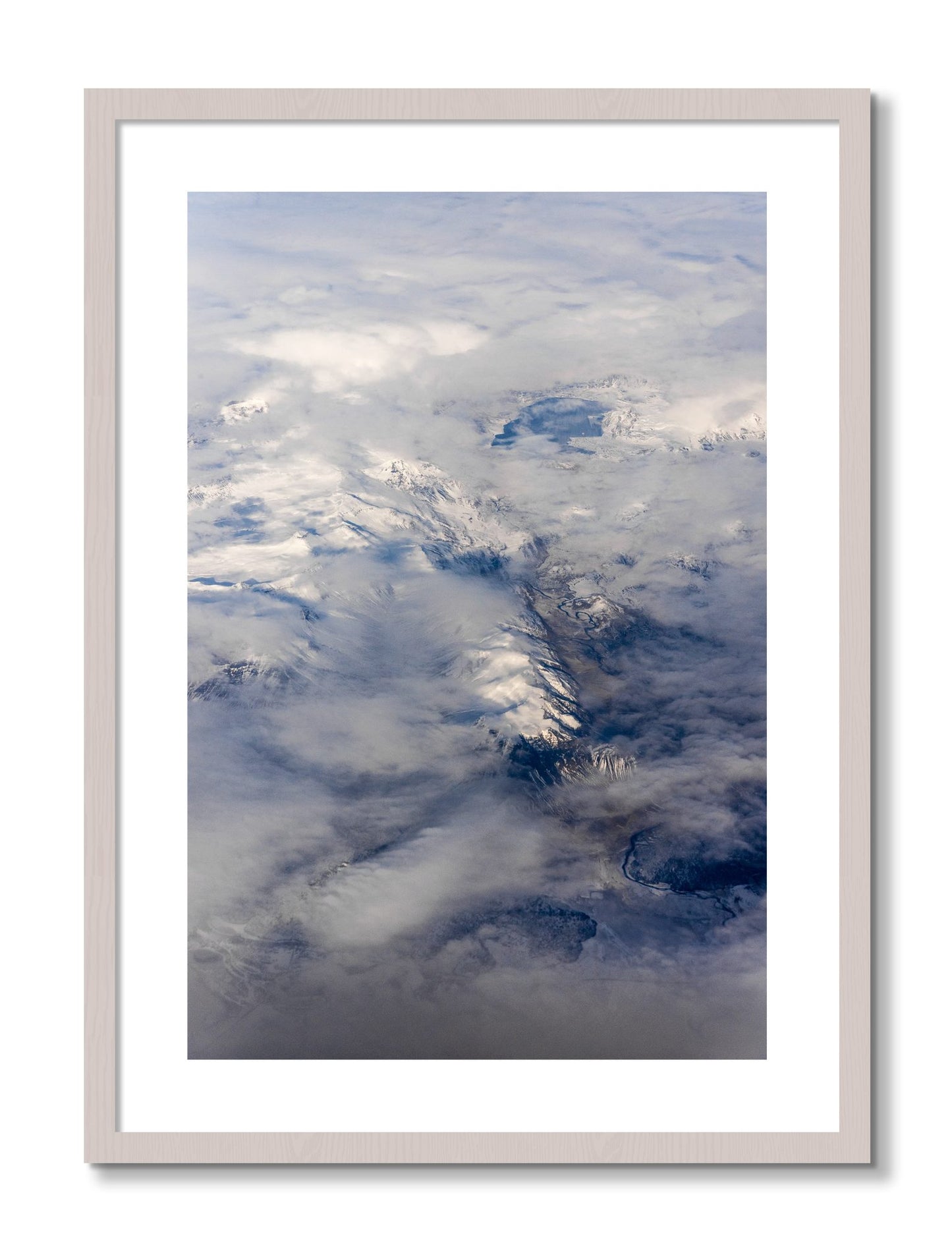 Framed photograph of Above It All by Dylan Ozanich, White Maple frame, Borders