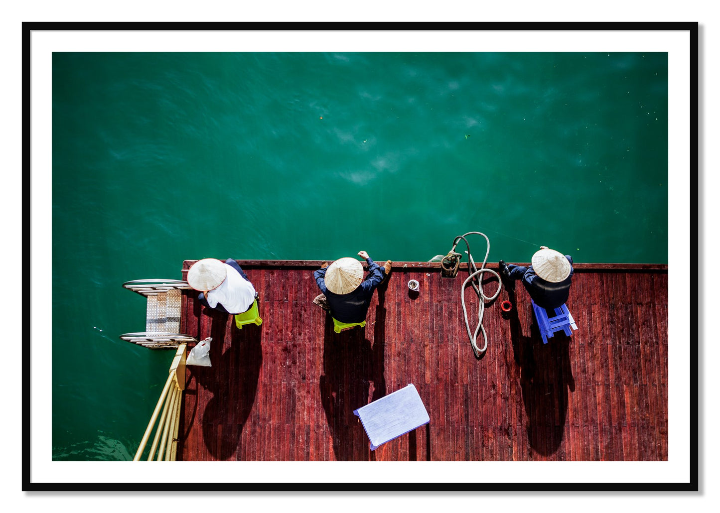 Framed photograph of Afternoon Ritual by Dylan Ozanich, Black frame, Borders