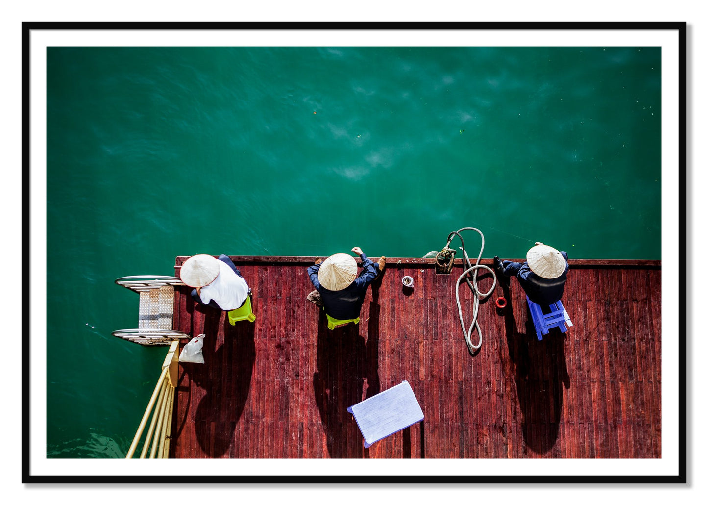 Framed photograph of Afternoon Ritual by Dylan Ozanich, Black frame, Borders