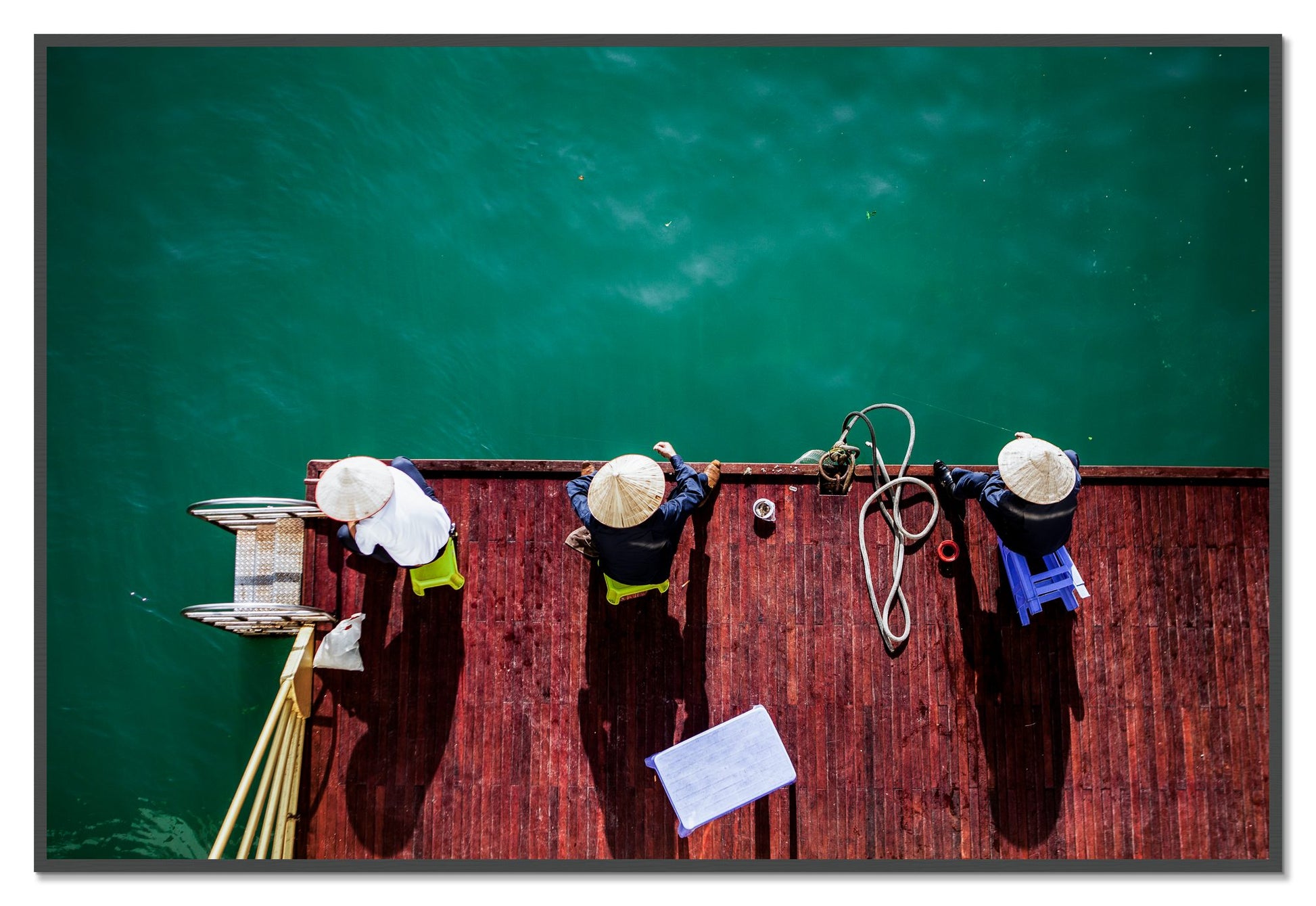 Framed photograph of Afternoon Ritual by Dylan Ozanich, Grey frame, Full Bleed
