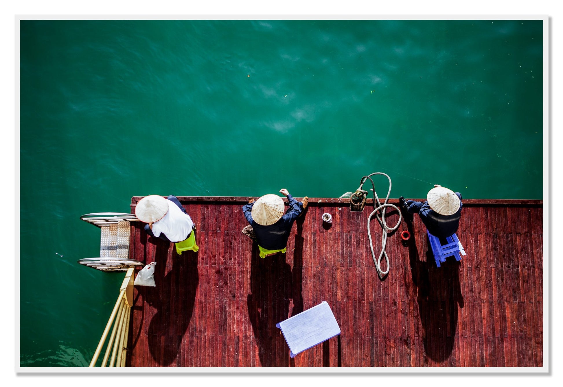 Framed photograph of Afternoon Ritual by Dylan Ozanich, White frame, Full Bleed
