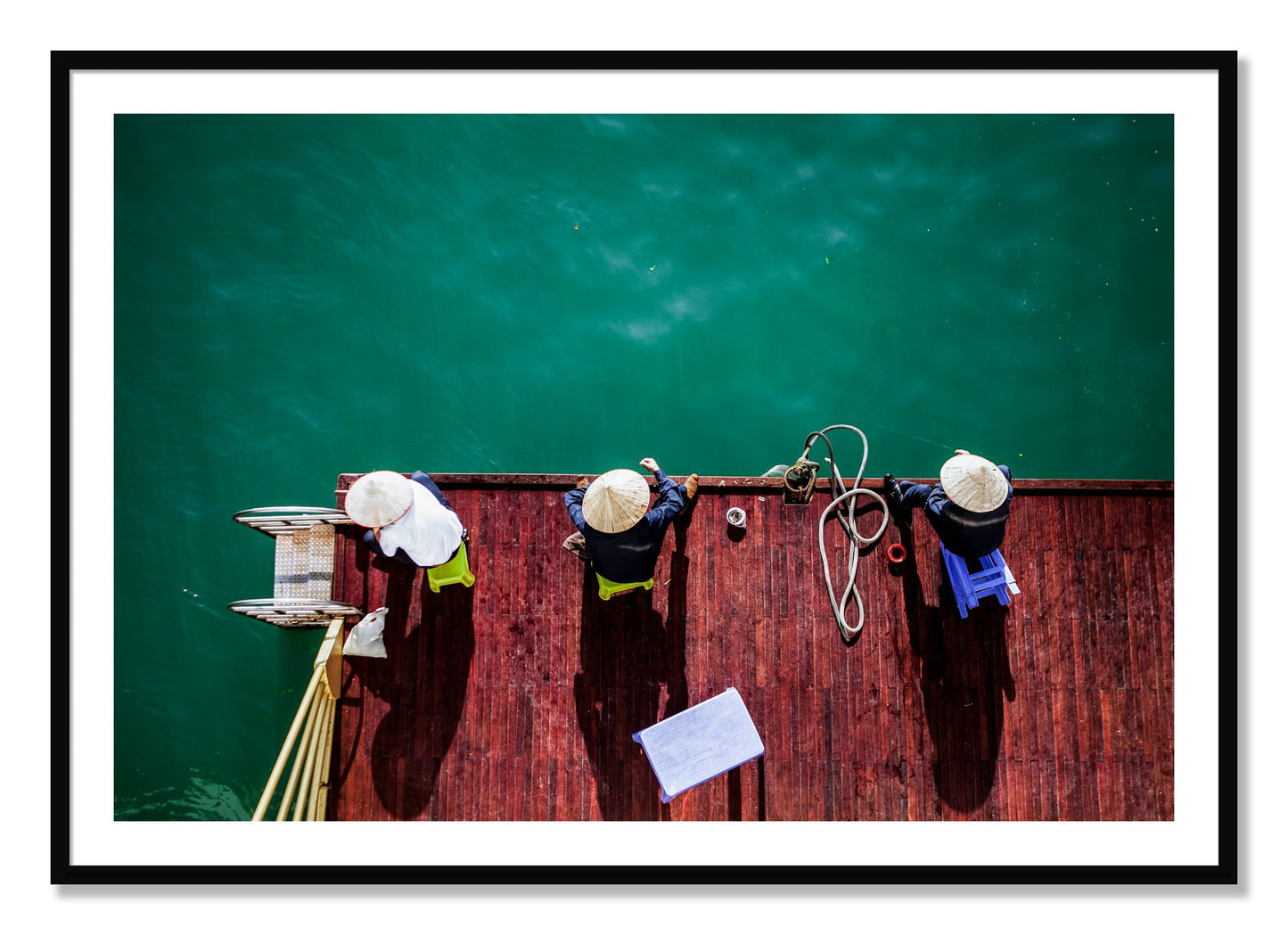 Framed photograph of Afternoon Ritual by Dylan Ozanich, Black frame, Borders