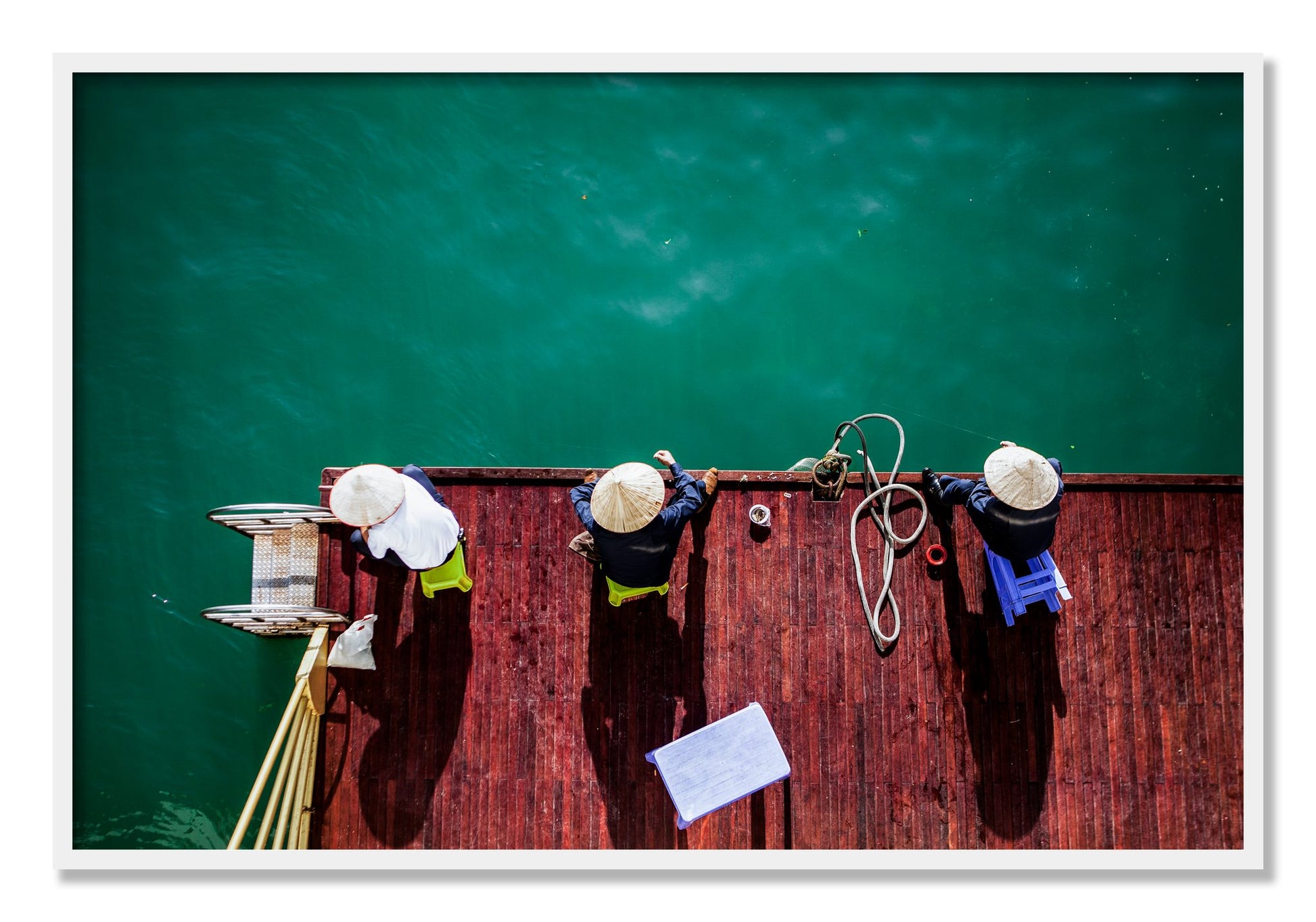 Framed photograph of Afternoon Ritual by Dylan Ozanich, White frame, Full Bleed