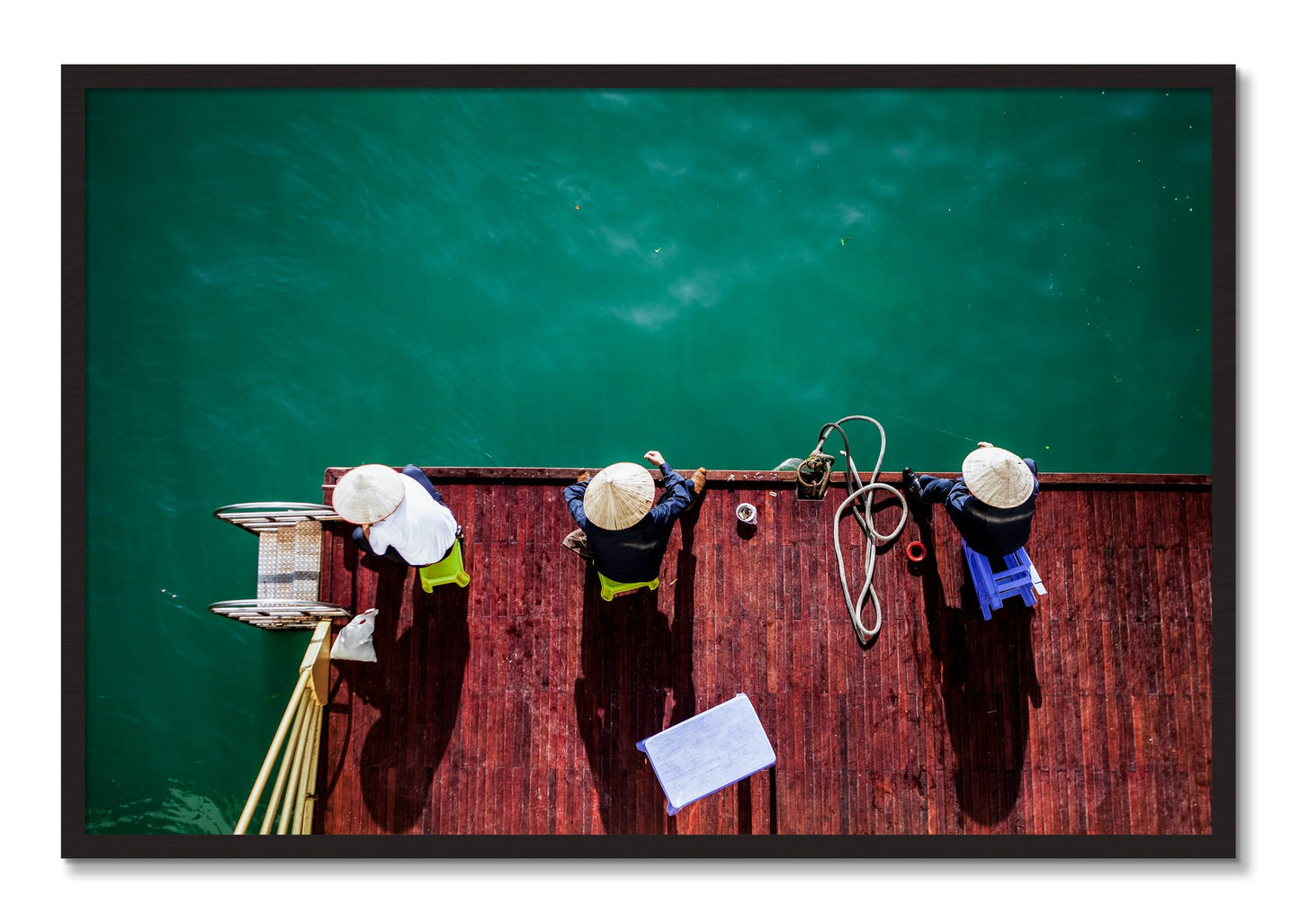 Framed photograph of Afternoon Ritual by Dylan Ozanich, Black Walnut frame, Full Bleed