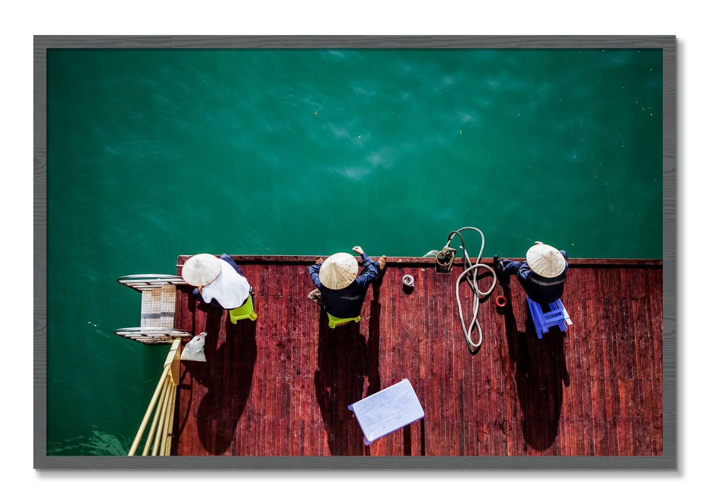 Framed photograph of Afternoon Ritual by Dylan Ozanich, Grey frame, Full Bleed