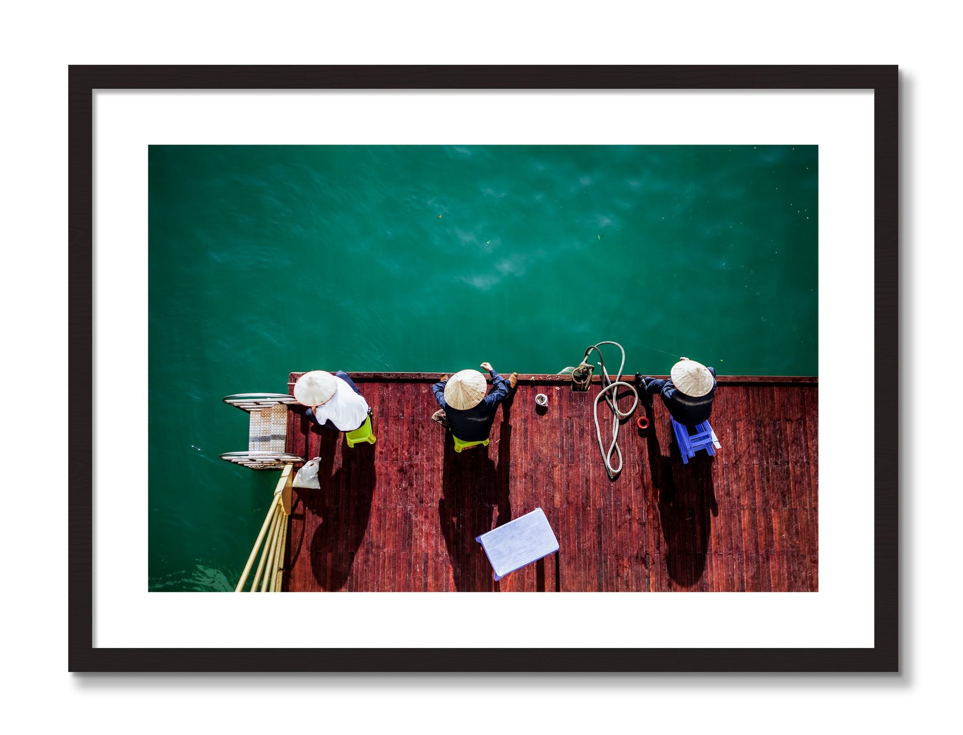 Framed photograph of Afternoon Ritual by Dylan Ozanich, Black Walnut frame, Borders