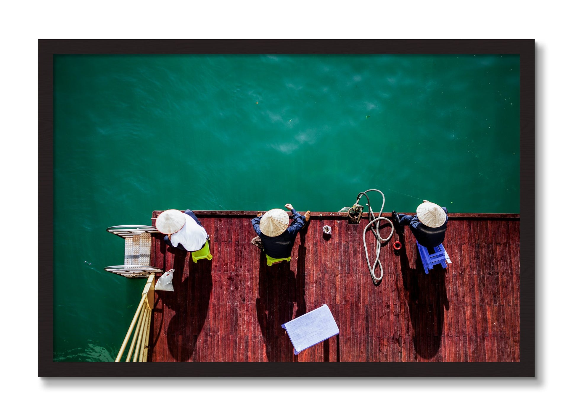 Framed photograph of Afternoon Ritual by Dylan Ozanich, Black Walnut frame, Full Bleed