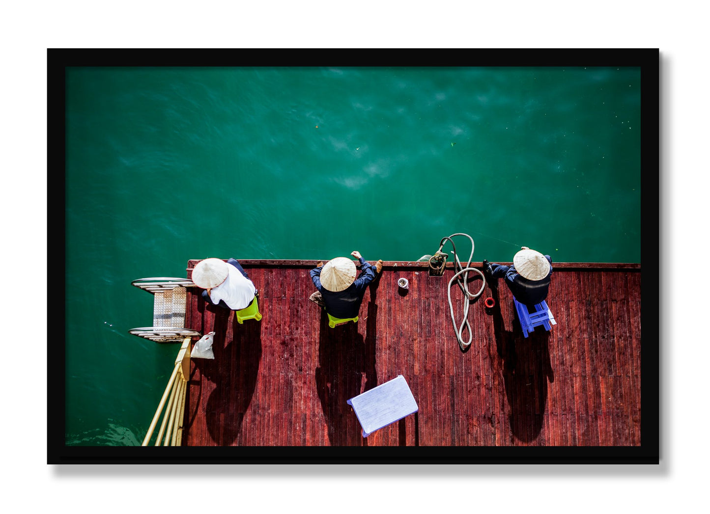Framed photograph of Afternoon Ritual by Dylan Ozanich, Black frame, Full Bleed