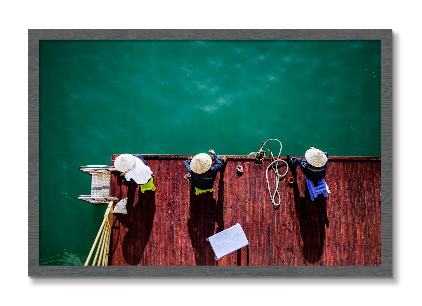 Framed photograph of Afternoon Ritual by Dylan Ozanich, Grey frame, Full Bleed
