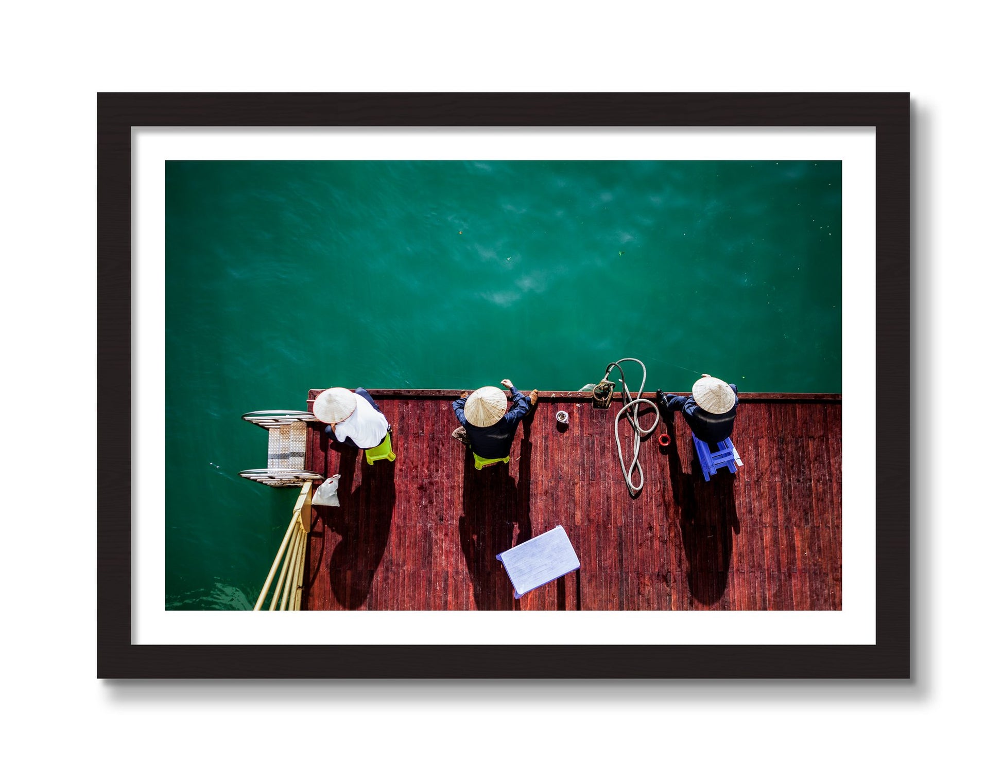 Framed photograph of Afternoon Ritual by Dylan Ozanich, Black frame, Borders